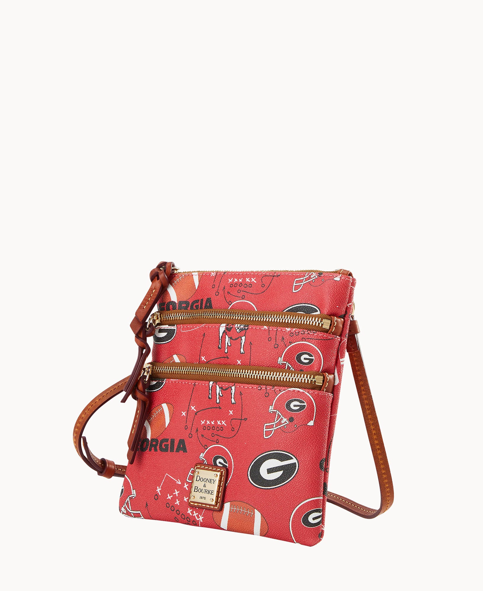 Collegiate University of Georgia Triple Zip Crossbody - Image 2
