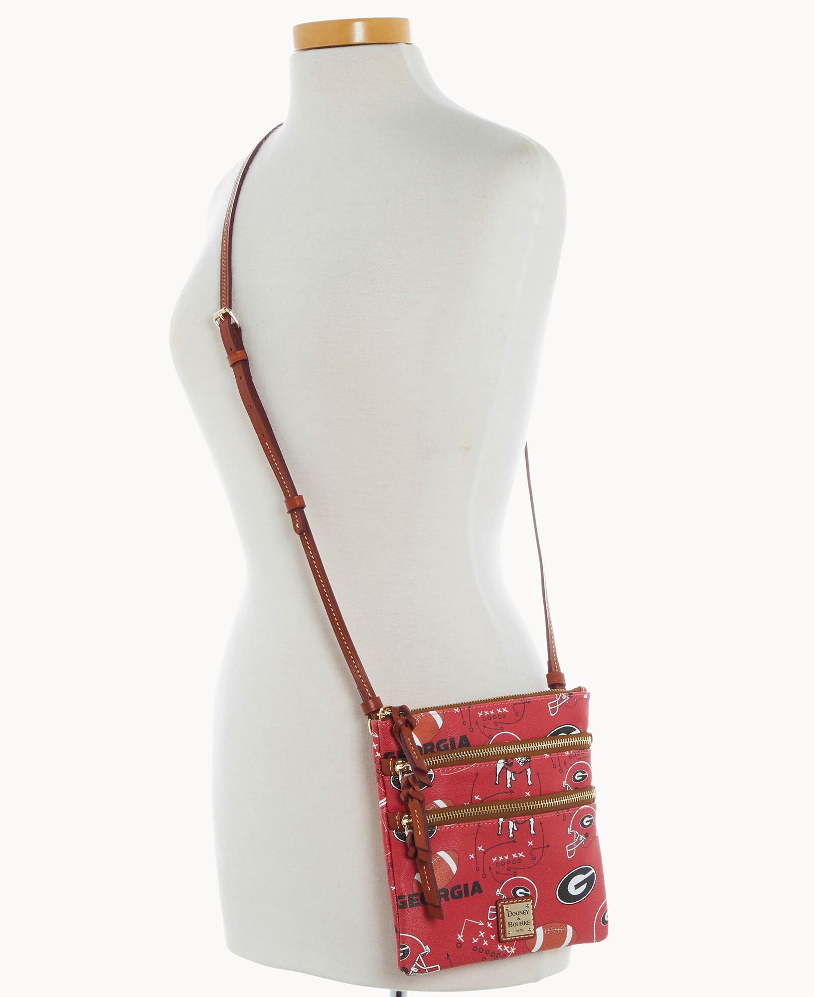 Collegiate University of Georgia Triple Zip Crossbody - Image 4