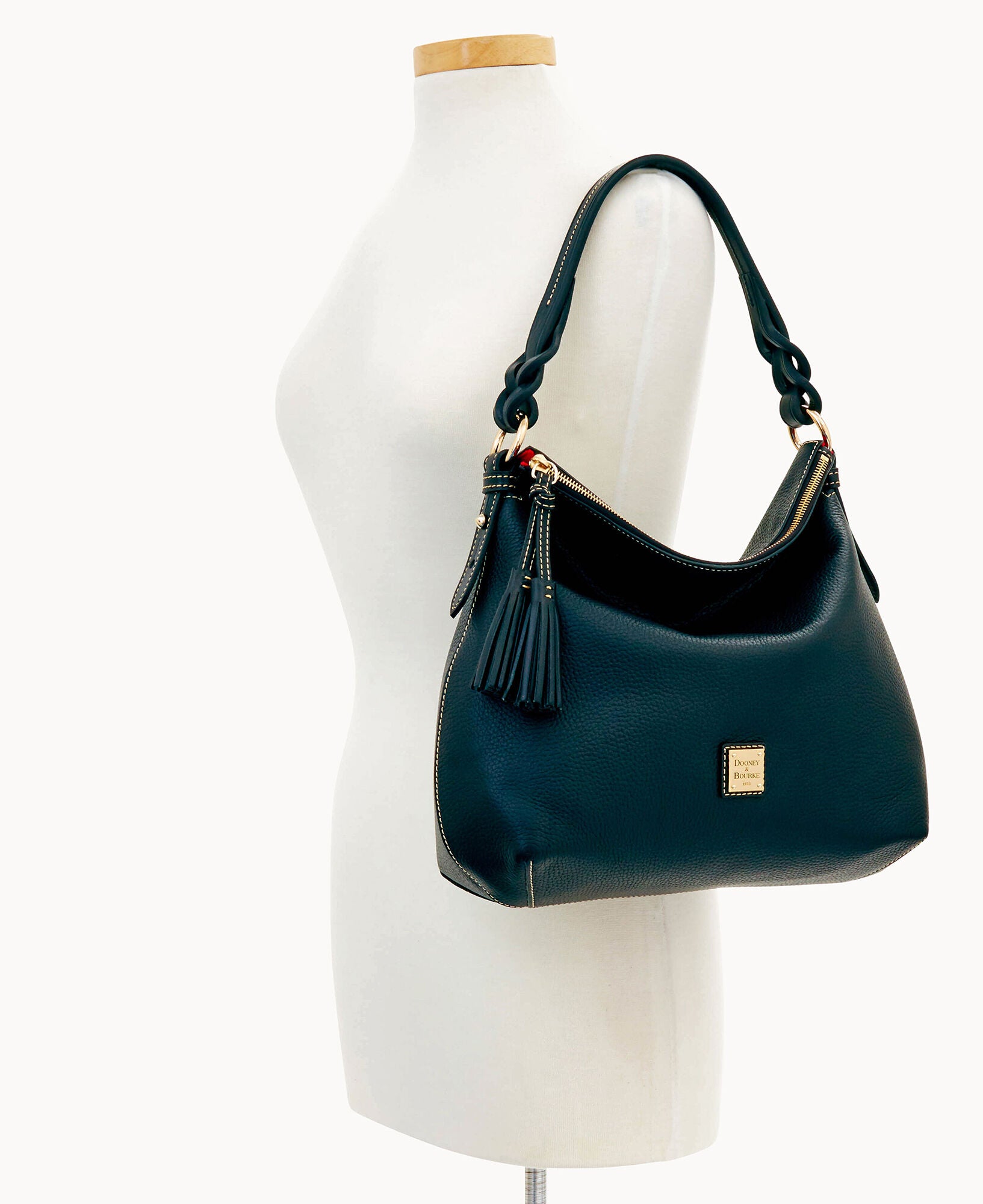 Pebble Grain Twist Strap Hobo - Image 20