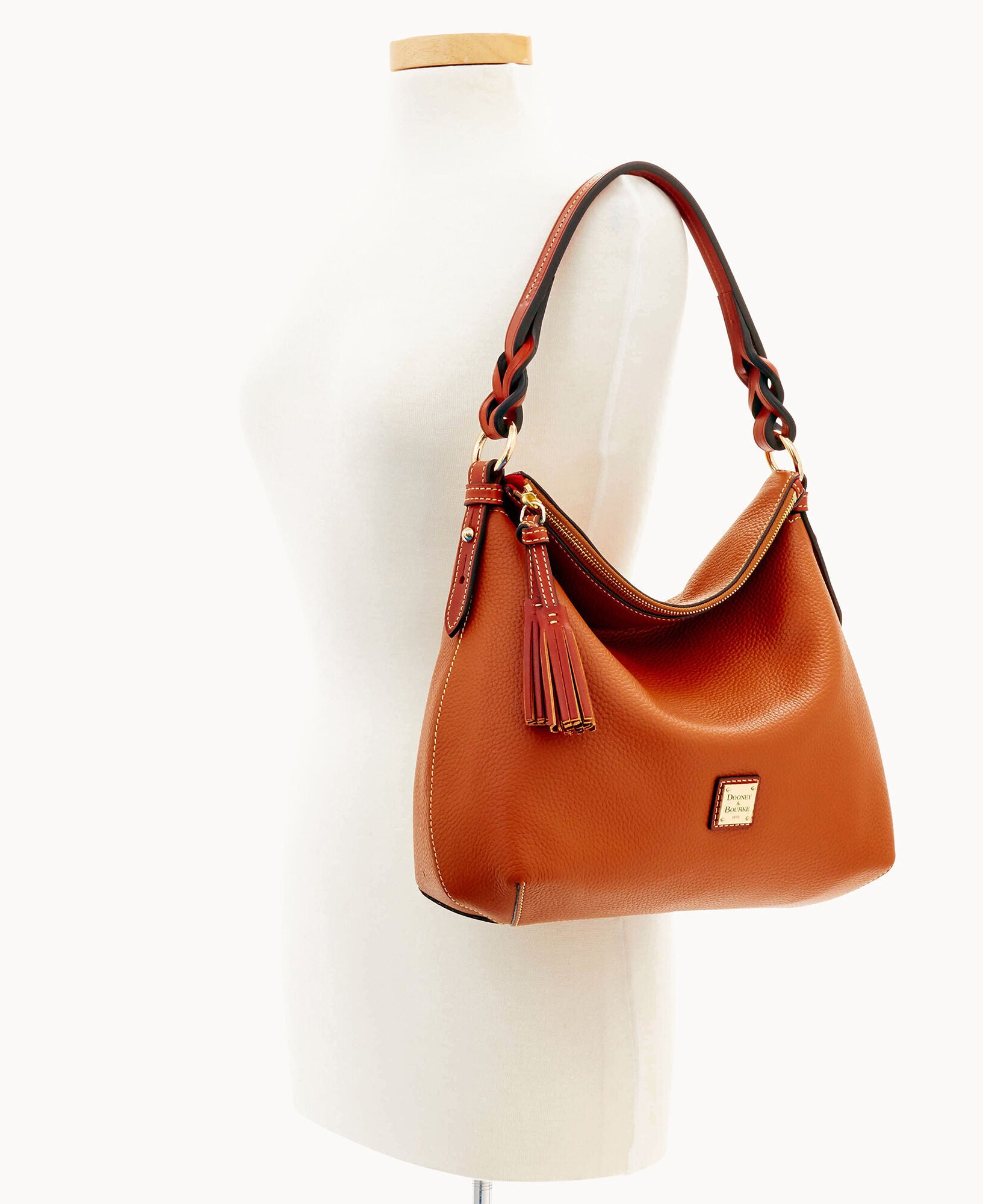 Pebble Grain Twist Strap Hobo - Image 8