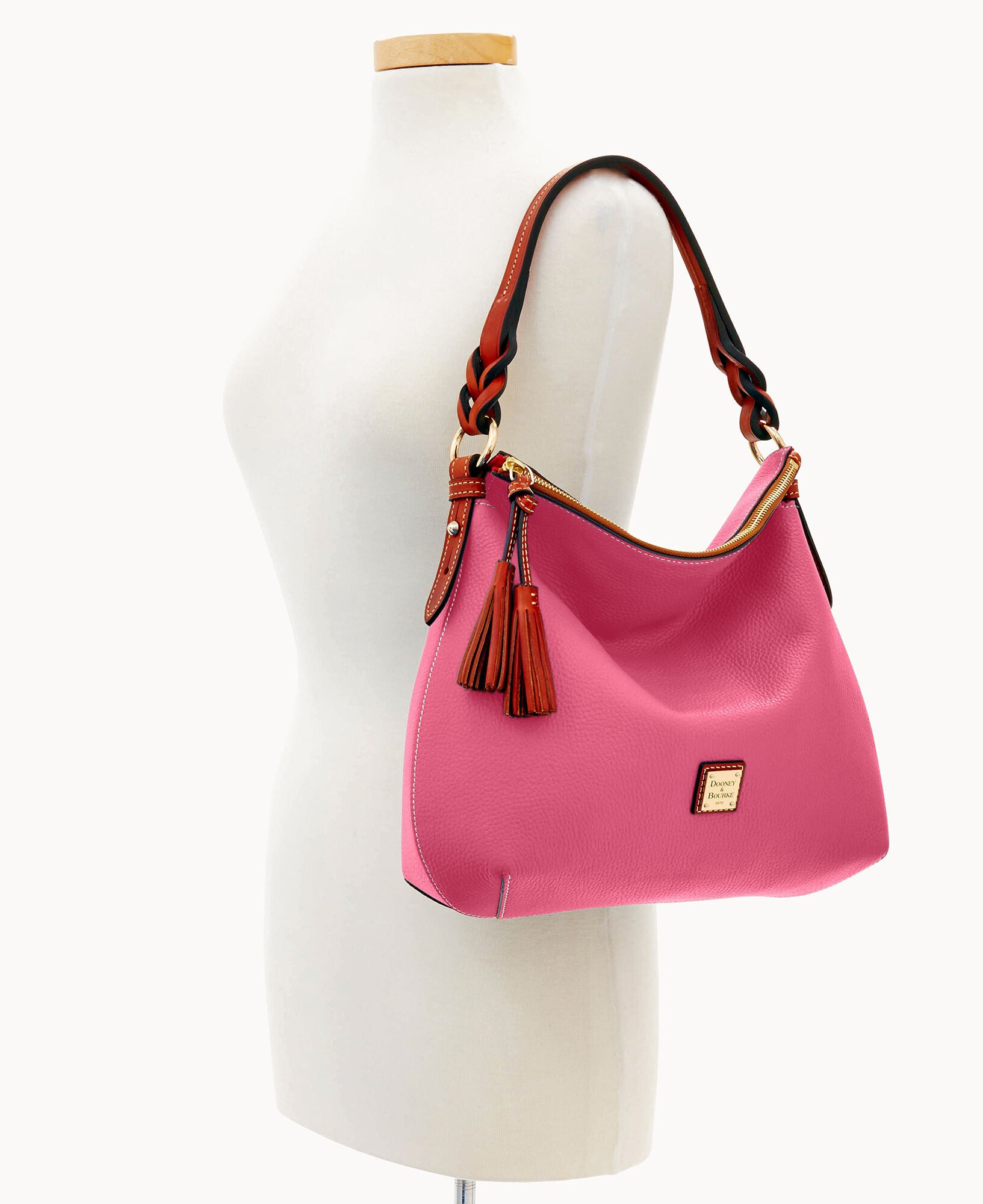 Pebble Grain Twist Strap Hobo - Image 16