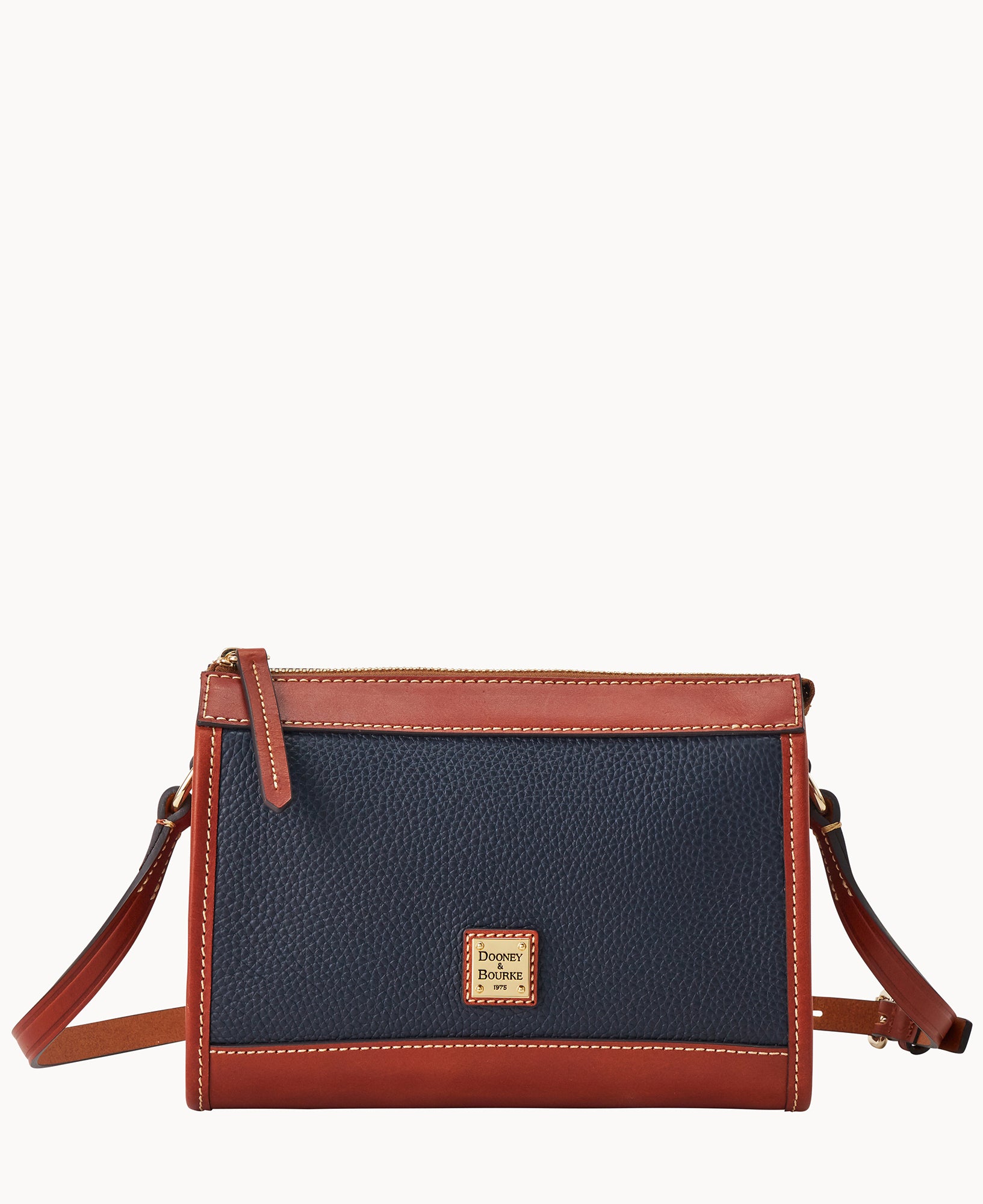 Pebble Grain Zip Crossbody