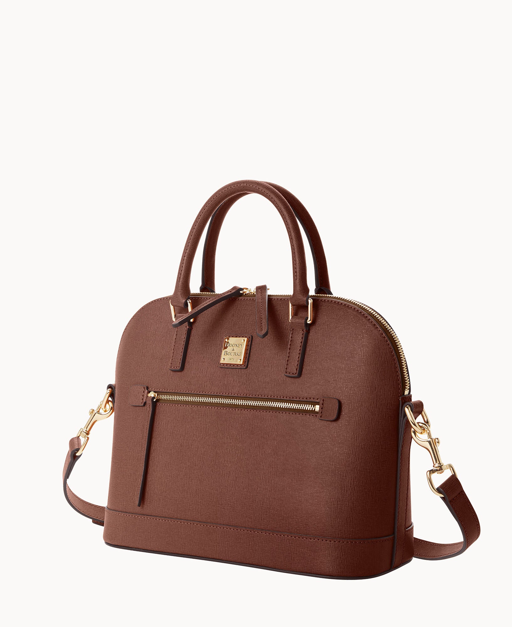 Saffiano Domed Zip Satchel - Image 2
