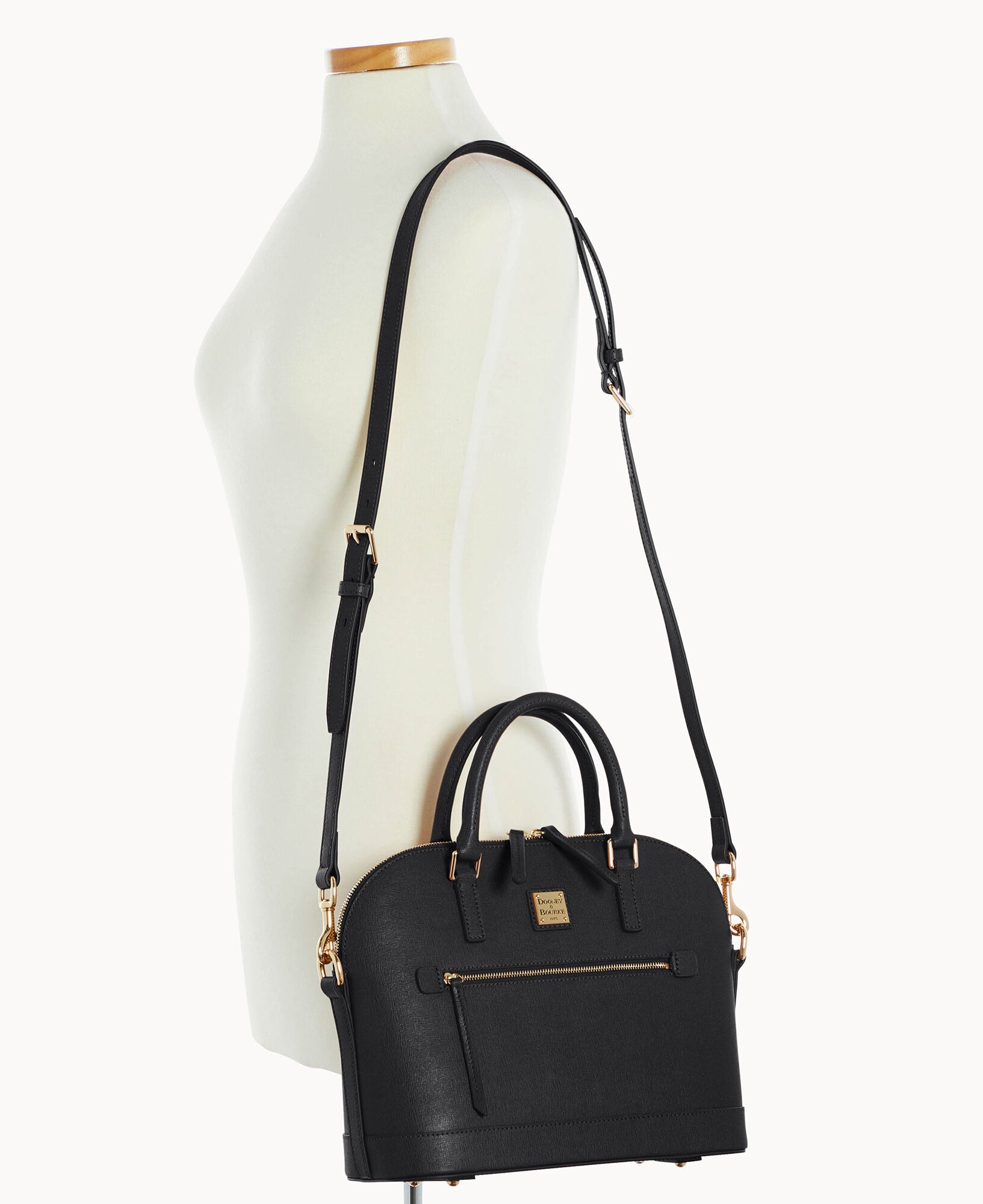 Saffiano Domed Zip Satchel - Image 30