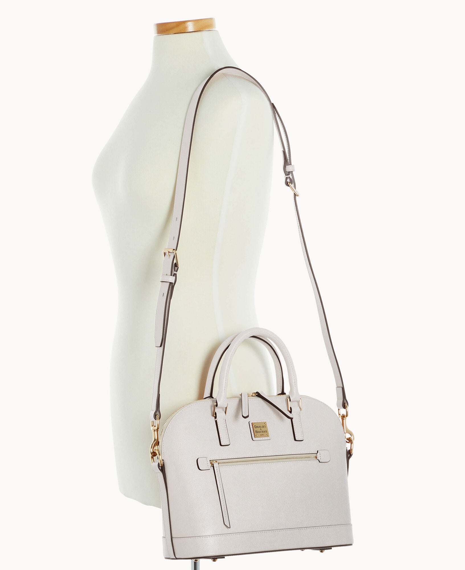 Saffiano Domed Zip Satchel - Image 22