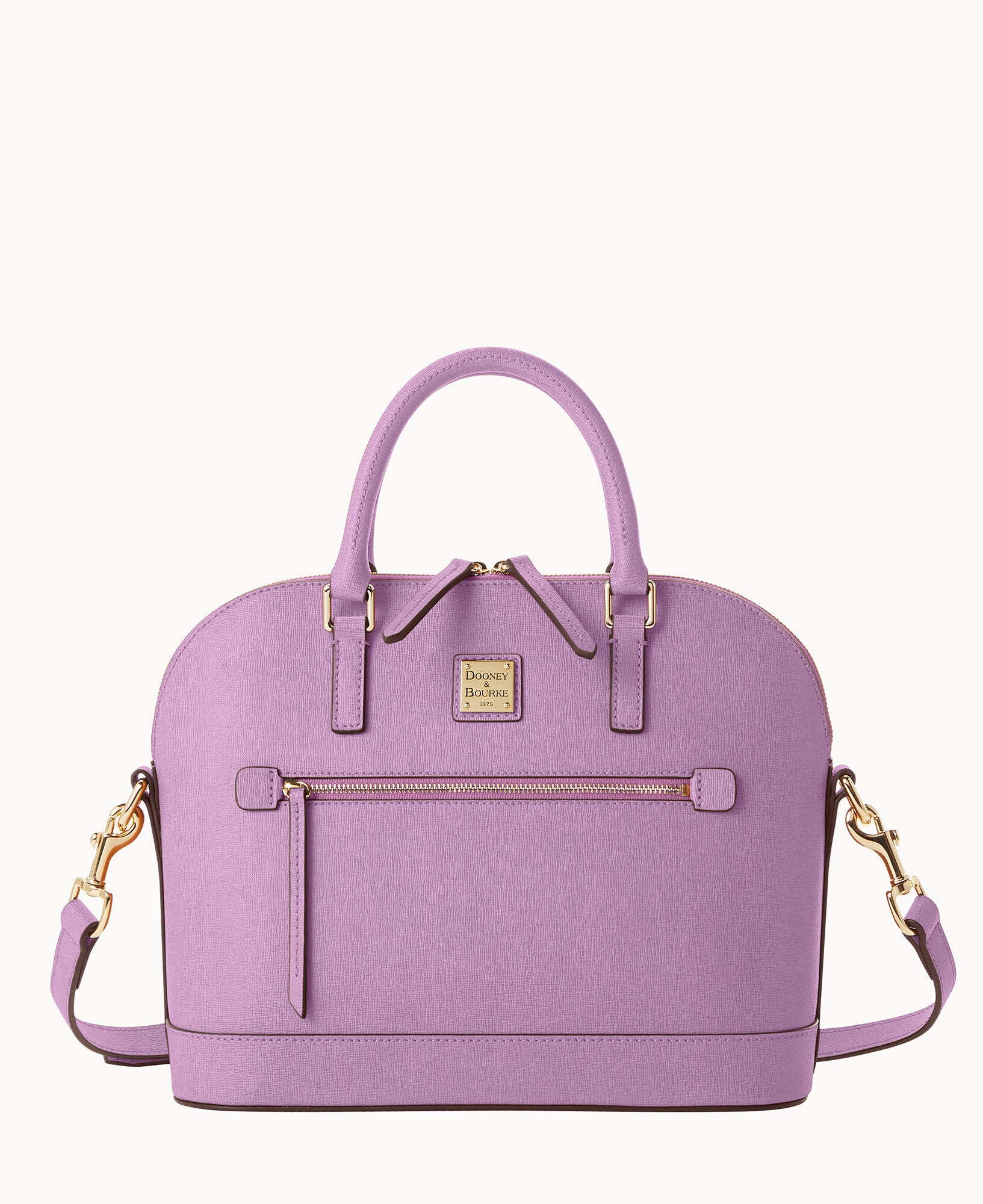 Saffiano Domed Zip Satchel - Image 8
