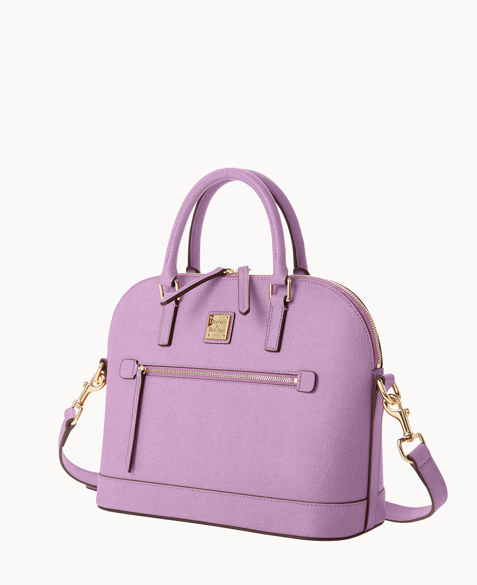 Saffiano Domed Zip Satchel - Image 9
