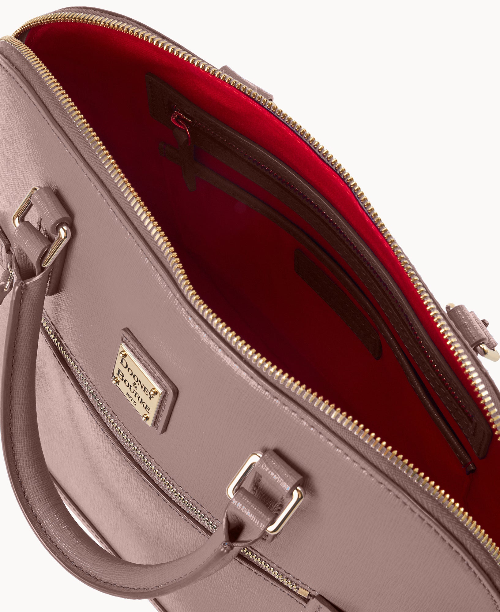Saffiano Domed Zip Satchel - Image 25