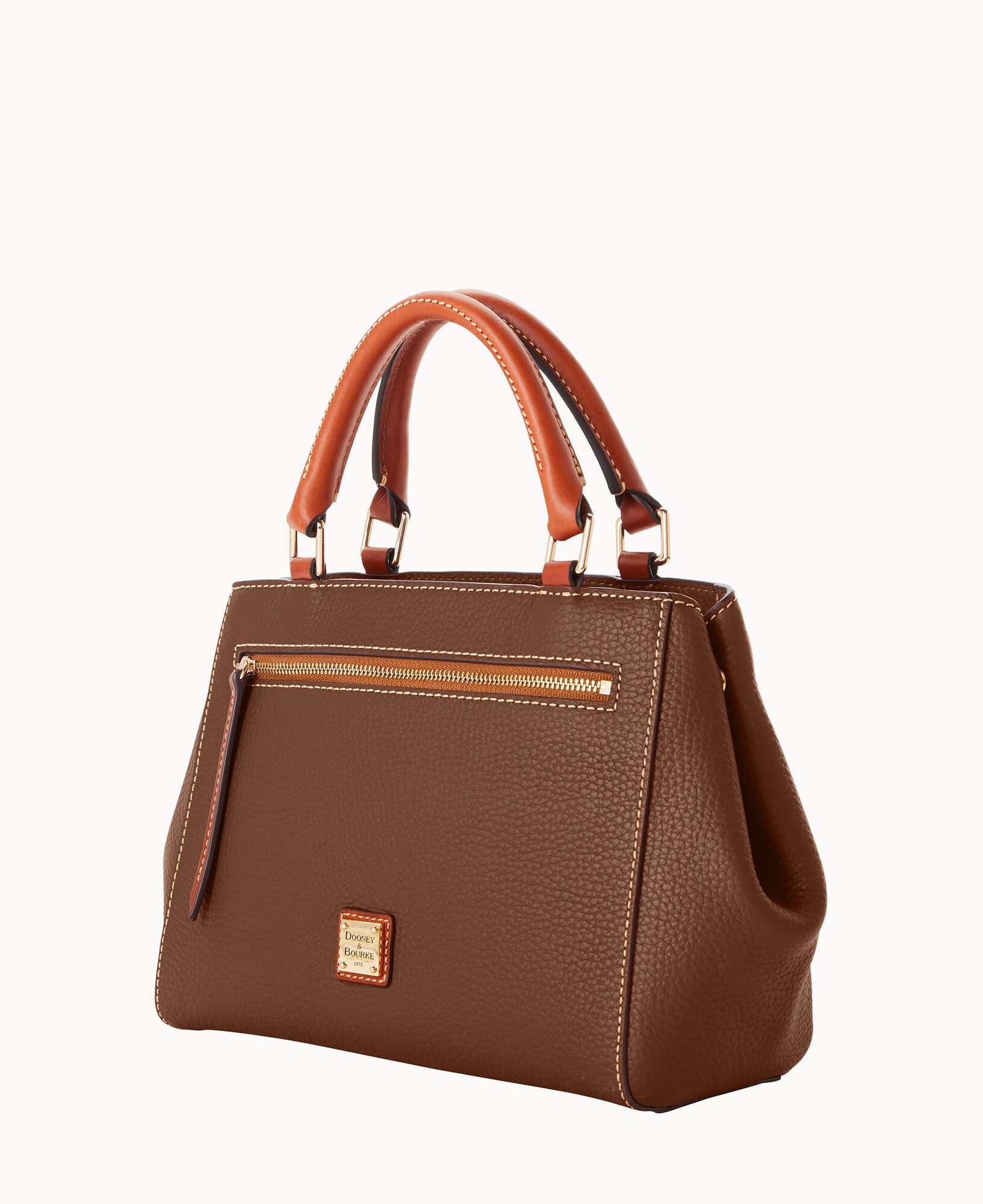 Pebble Grain Small Zip Satchel - Image 7