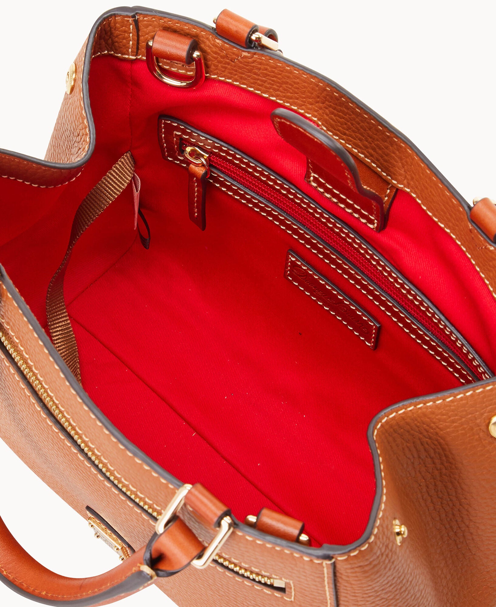 Pebble Grain Small Zip Satchel - Image 28