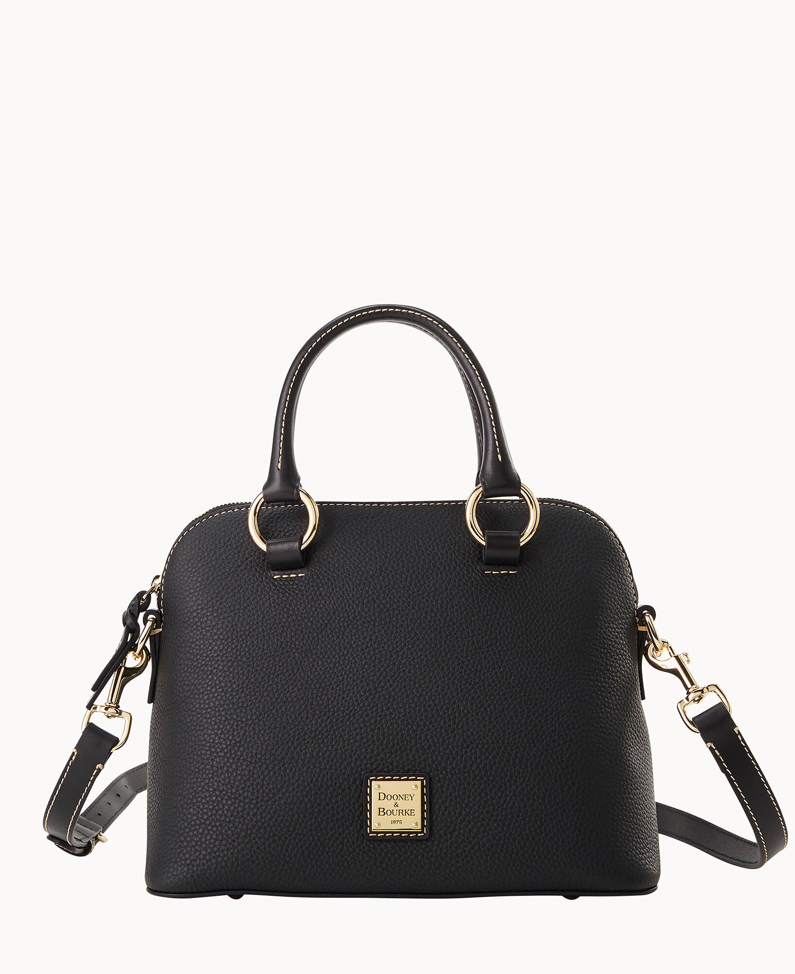 Pebble Grain Domed Satchel
