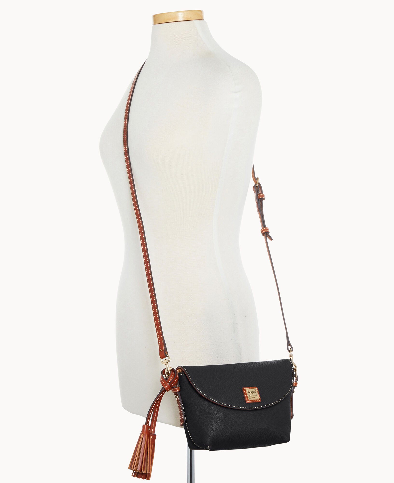 Pebble Grain Crossbody Saddle Bag - Image 16