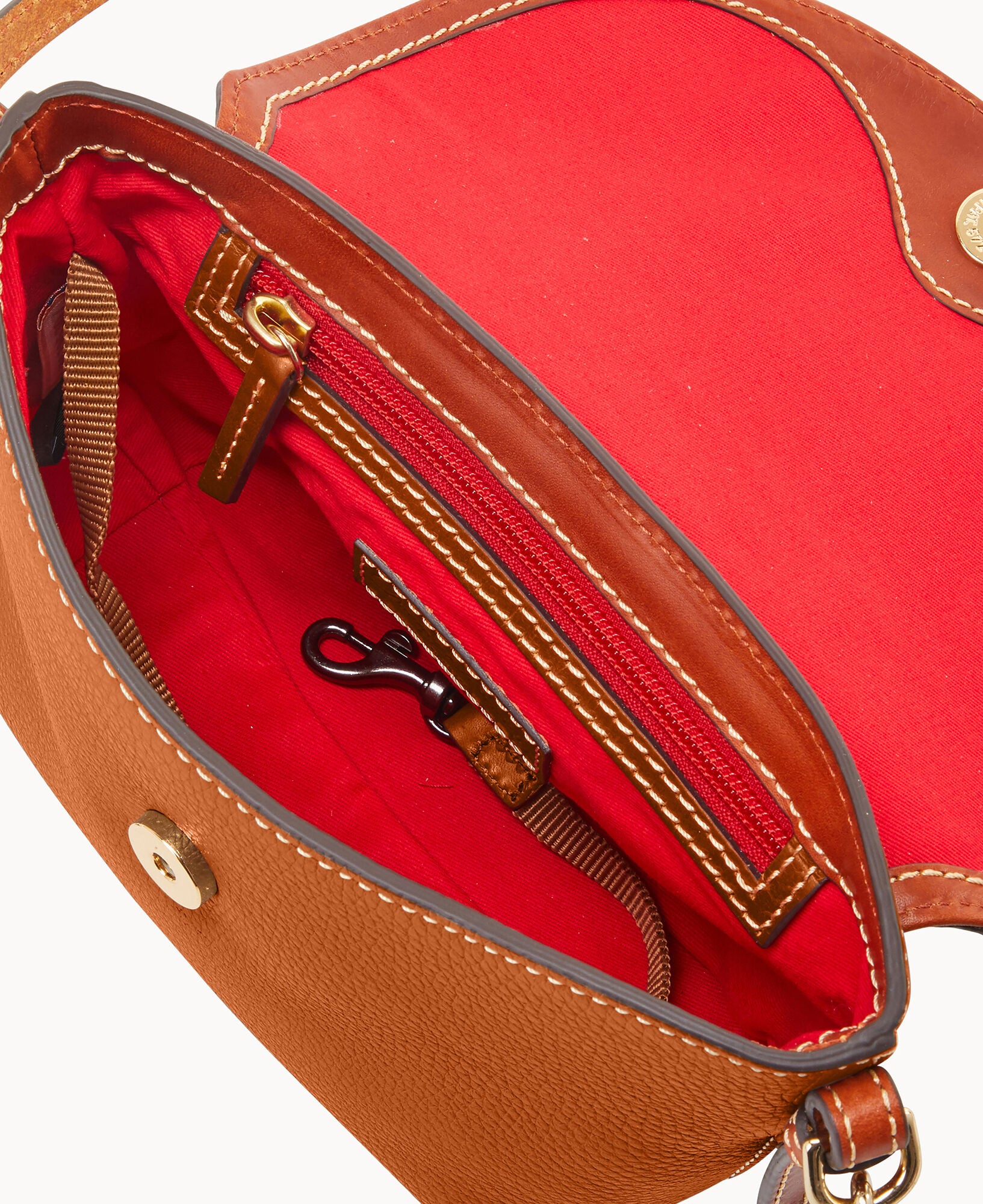Pebble Grain Crossbody Saddle Bag - Image 11