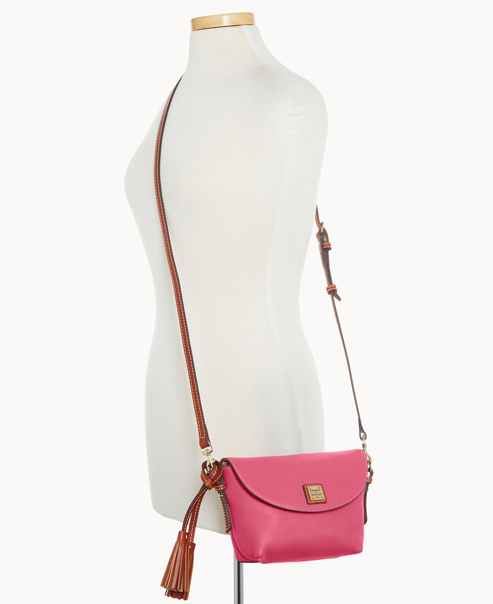 Pebble Grain Crossbody Saddle Bag - Image 20