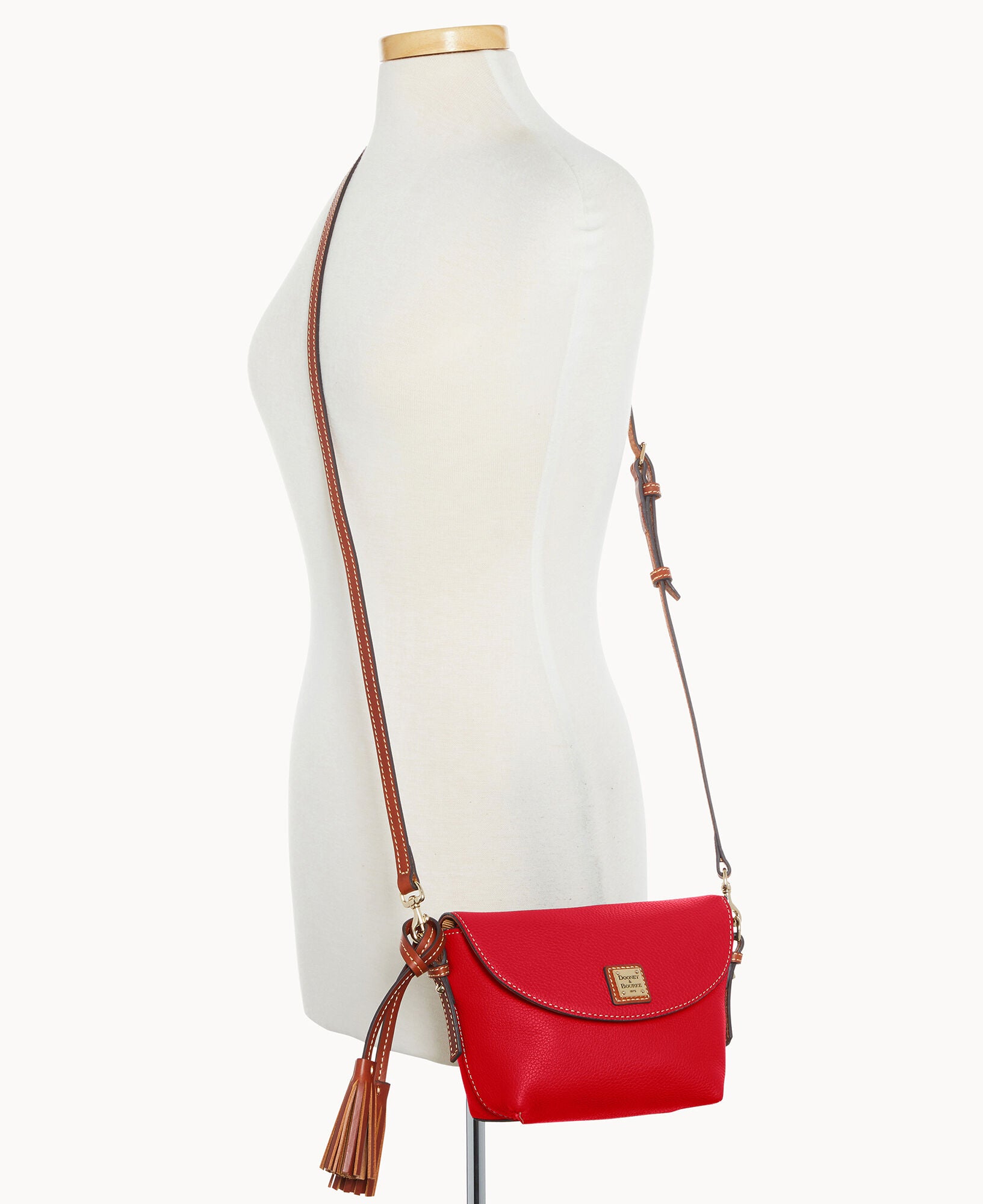 Pebble Grain Crossbody Saddle Bag - Image 28