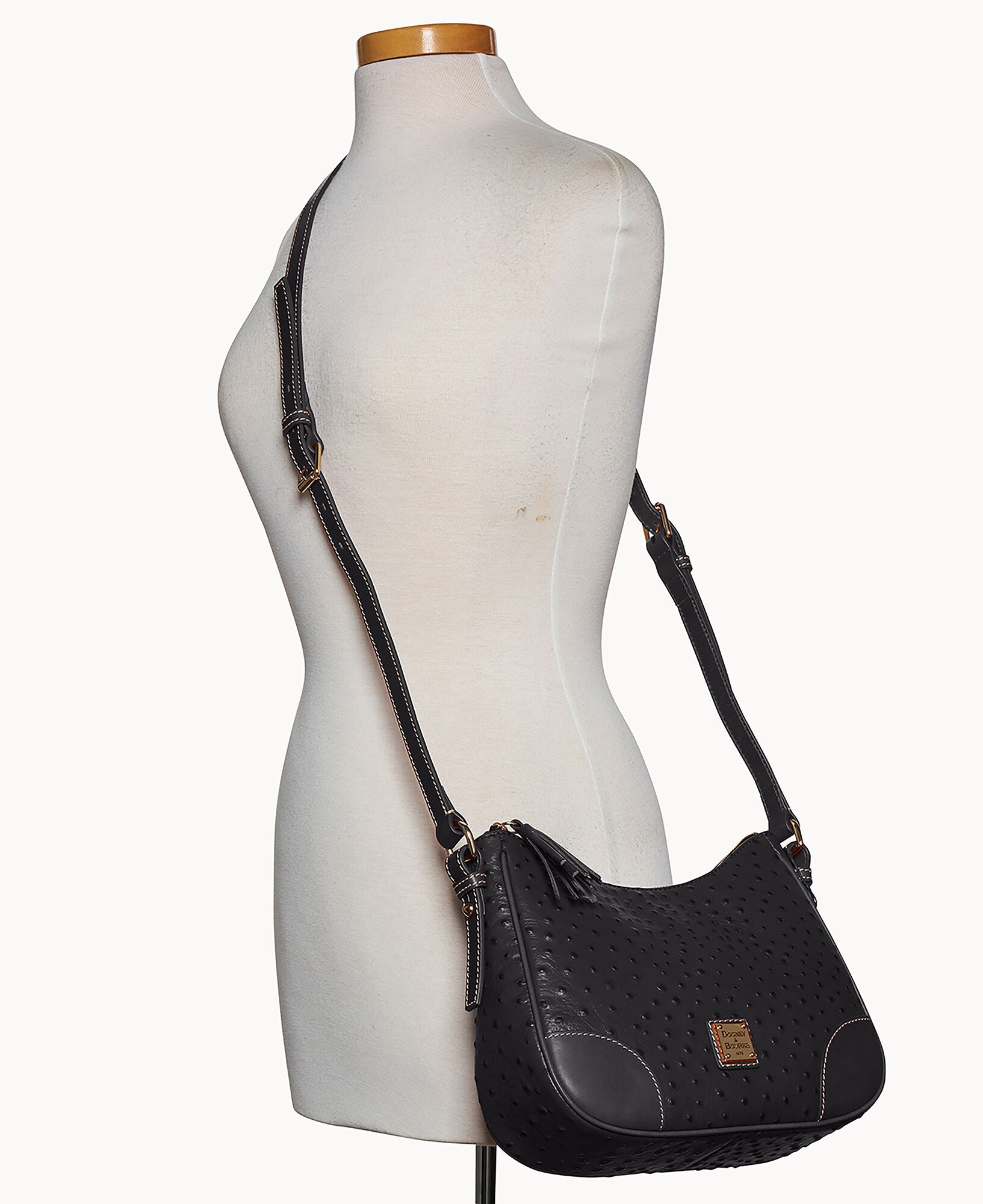 Ostrich Crossbody Hobo - Image 25