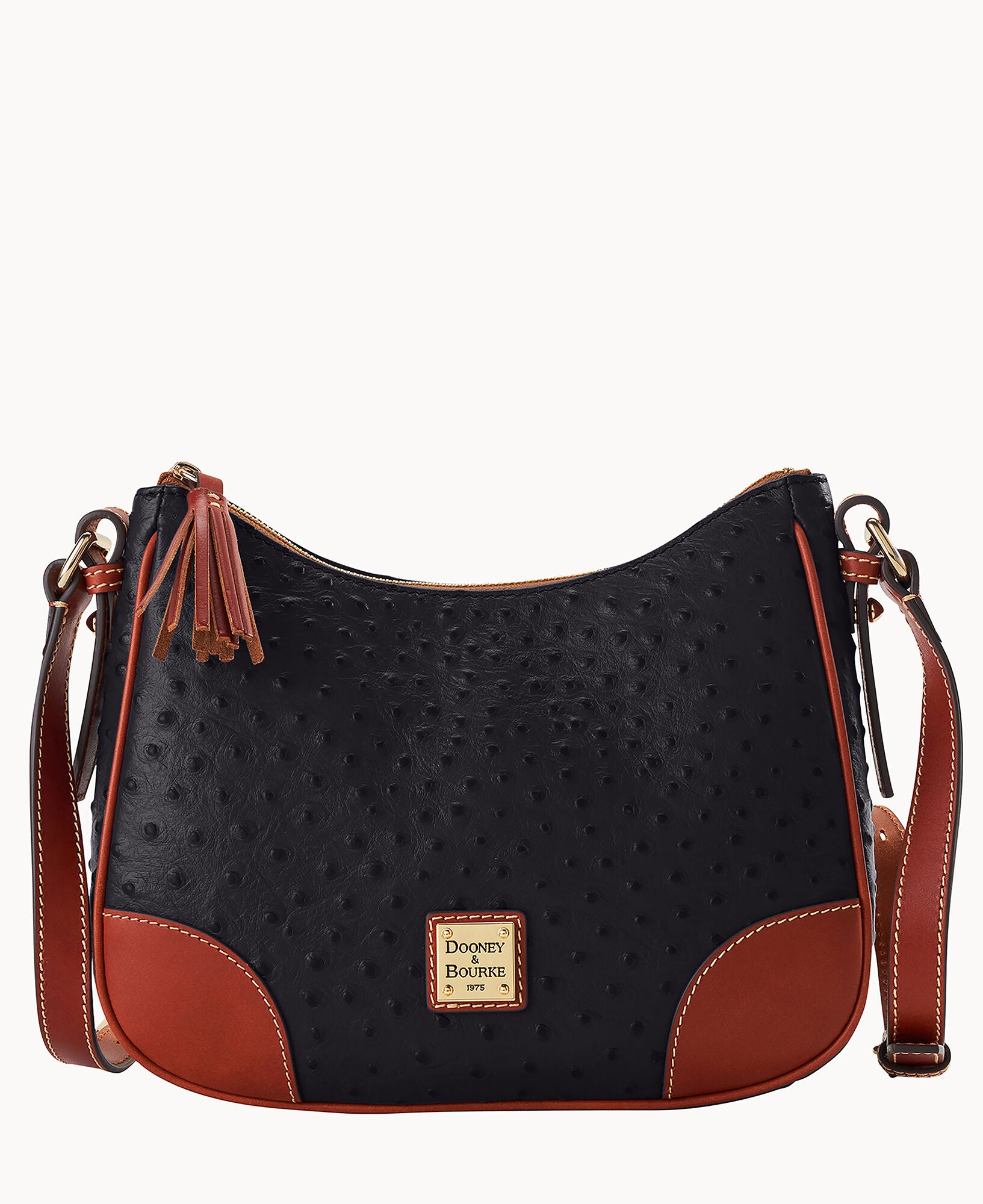 Ostrich Crossbody Hobo