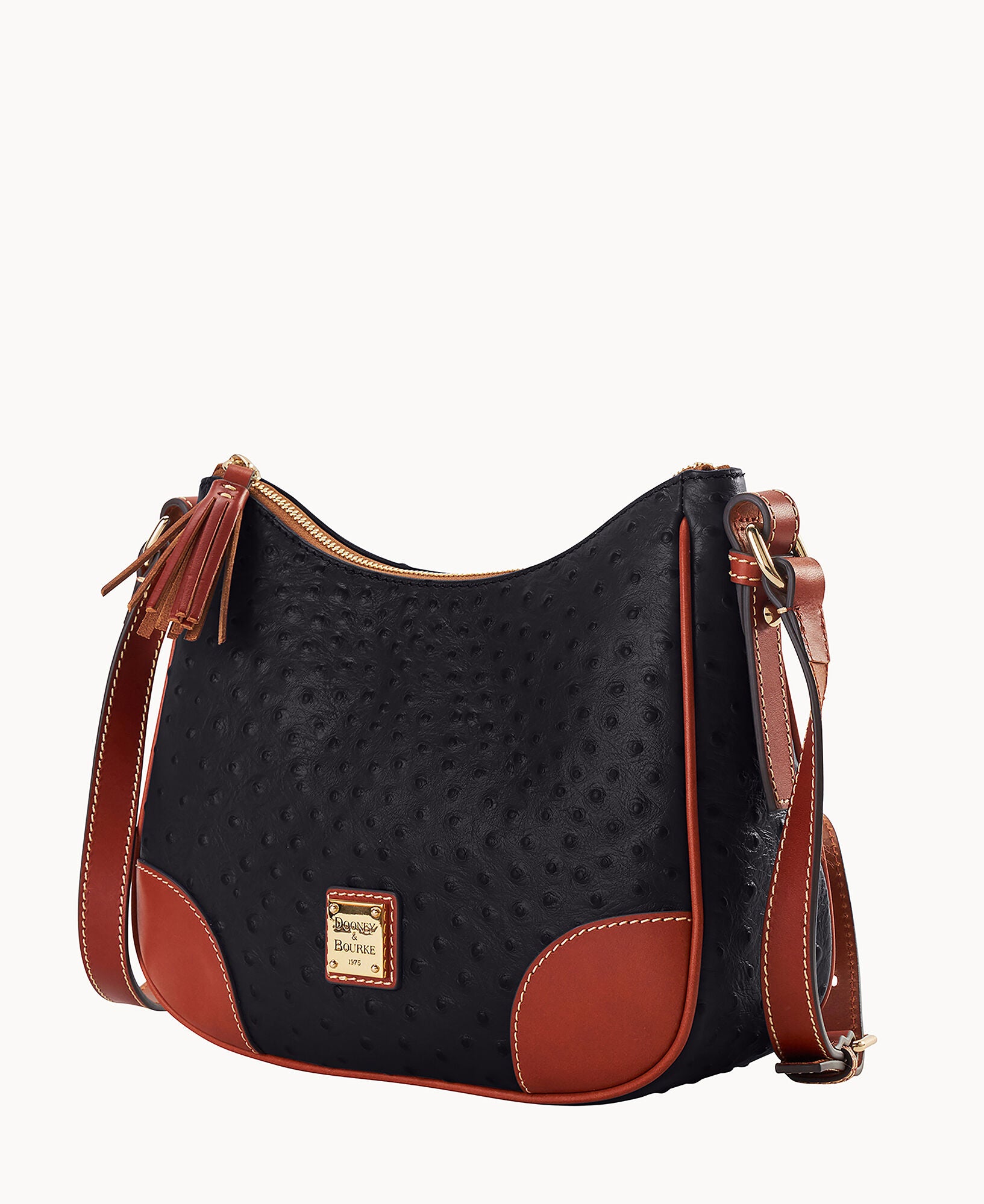 Ostrich Crossbody Hobo - Image 2