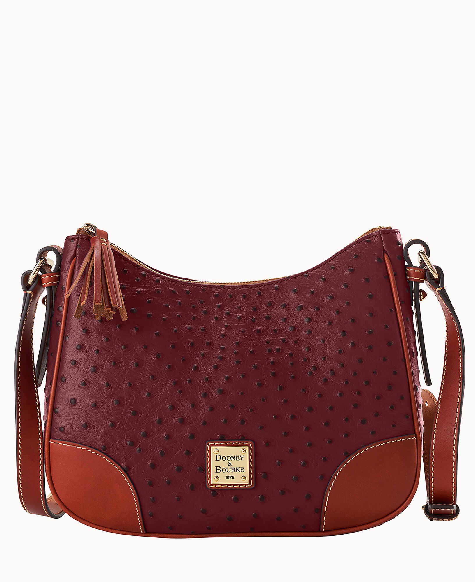 Ostrich Crossbody Hobo - Image 6