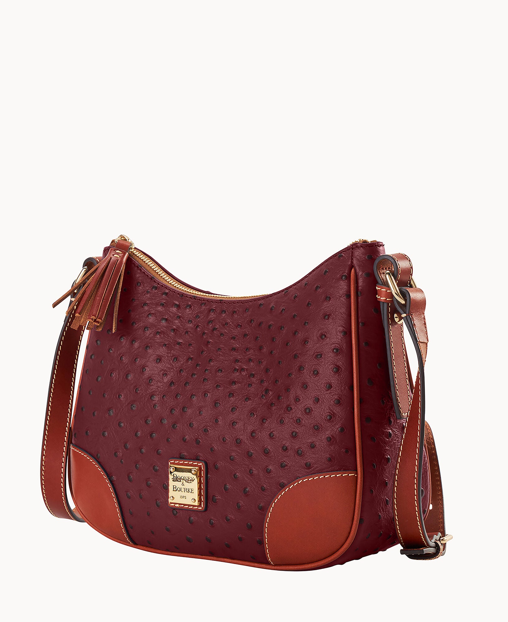 Ostrich Crossbody Hobo - Image 7