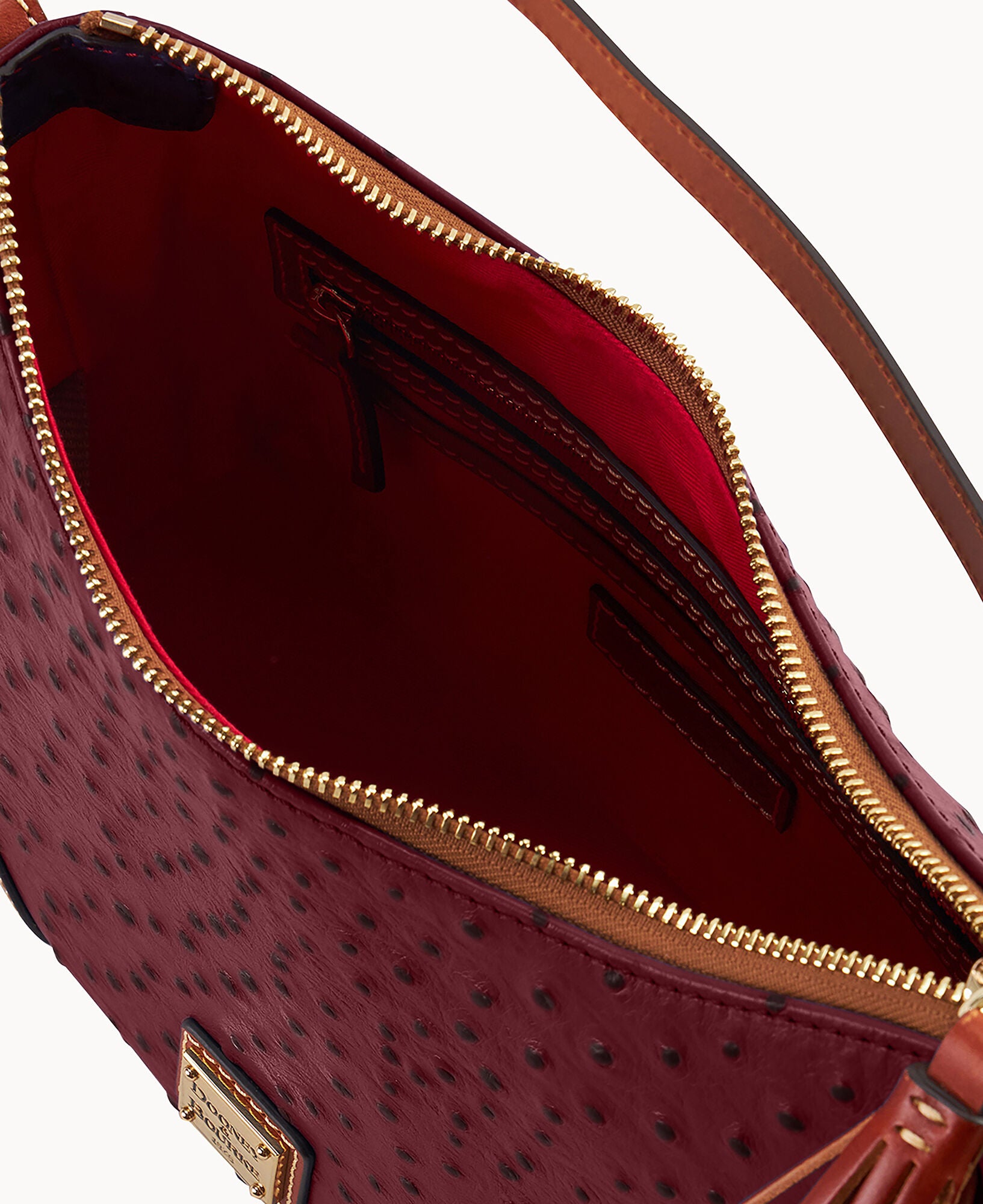 Ostrich Crossbody Hobo - Image 8
