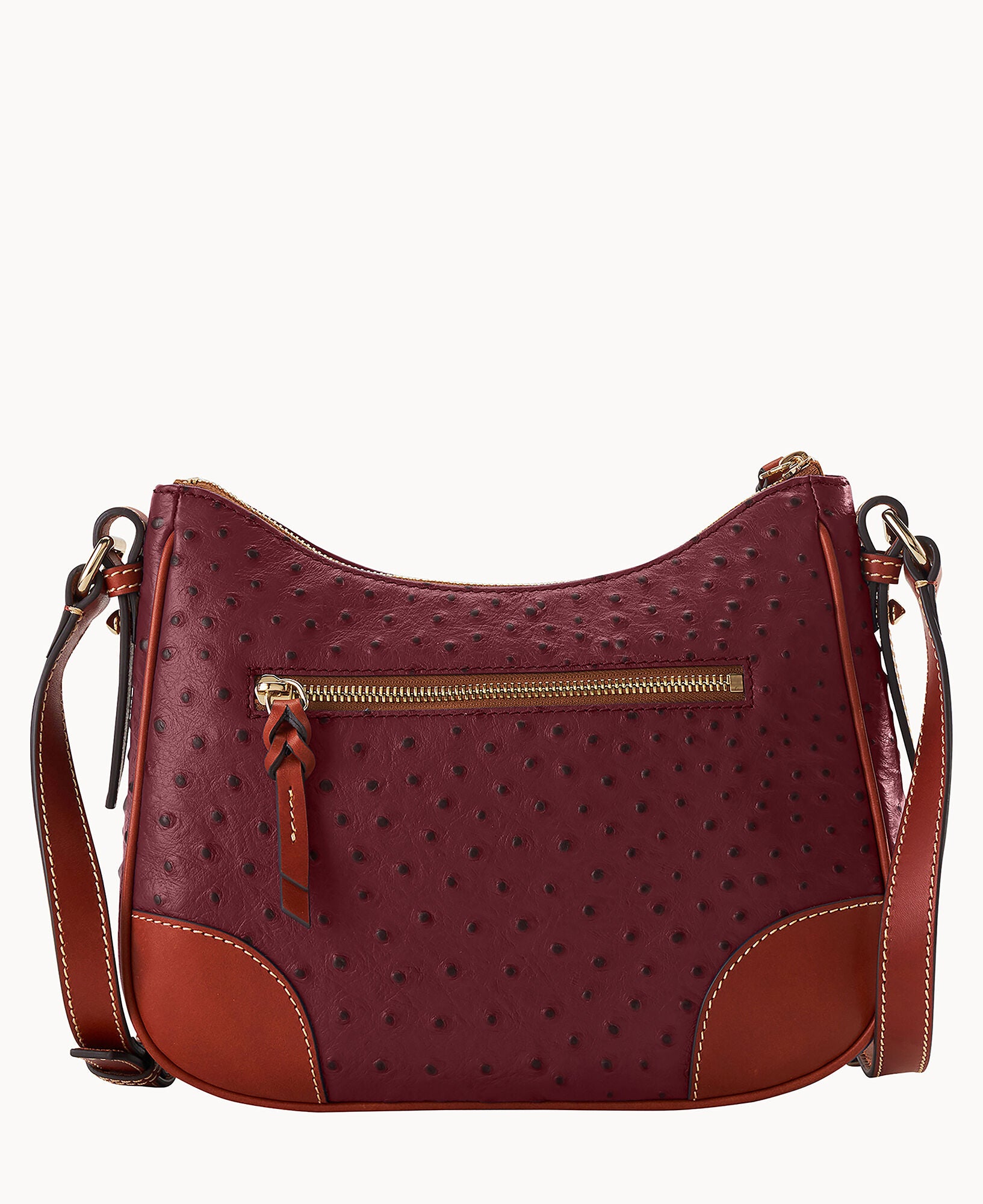 Ostrich Crossbody Hobo - Image 9