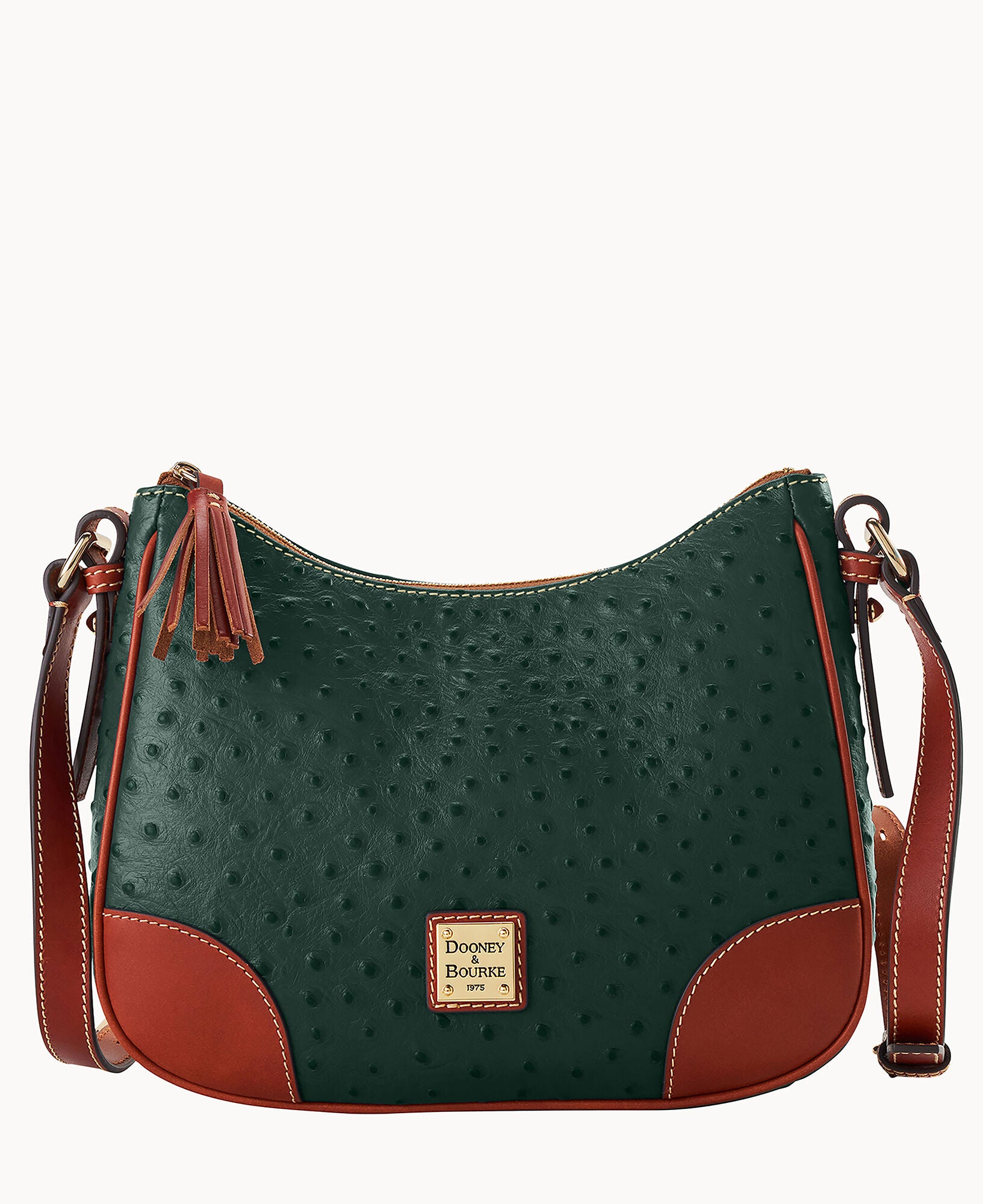 Ostrich Crossbody Hobo - Image 16