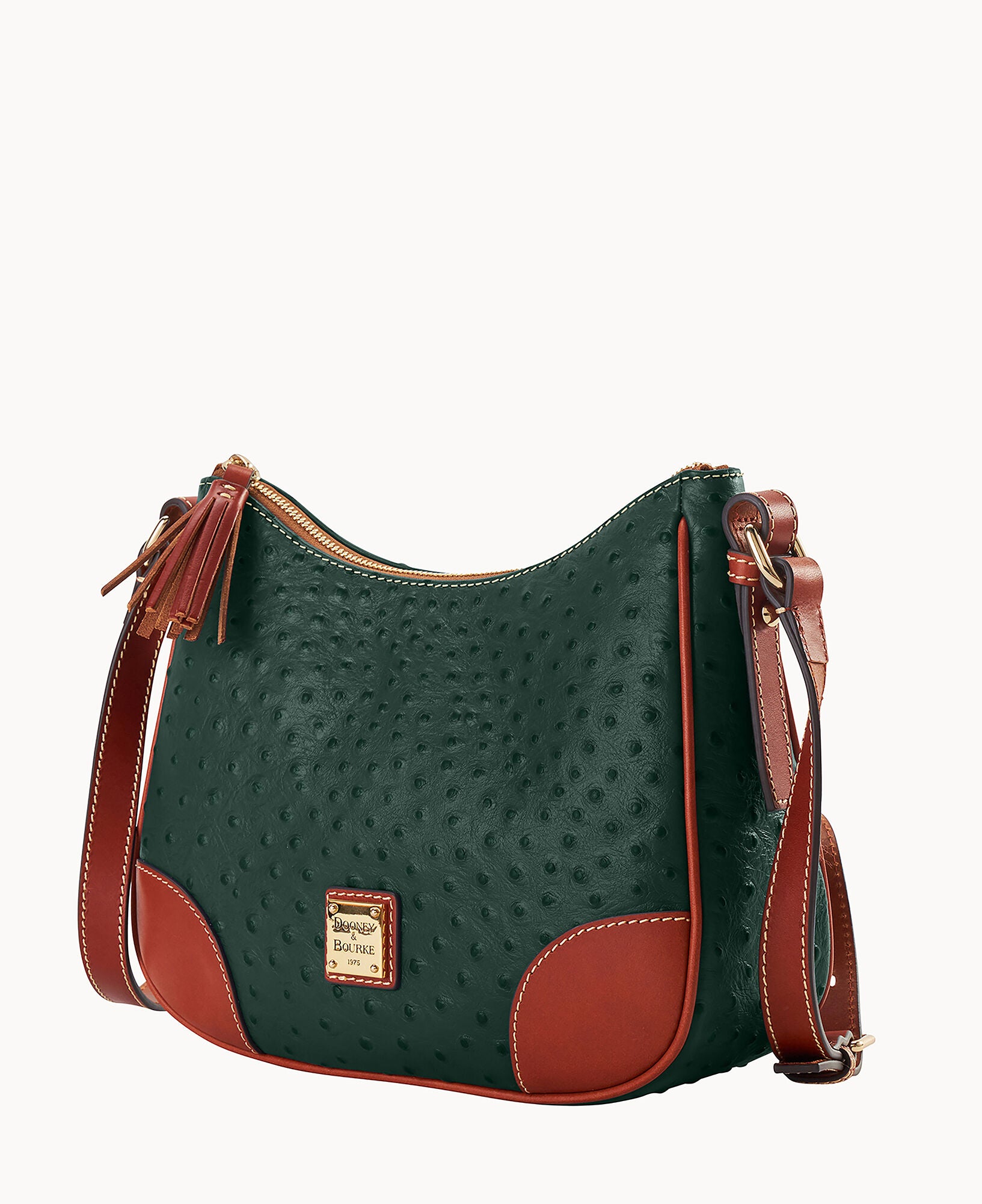 Ostrich Crossbody Hobo - Image 17