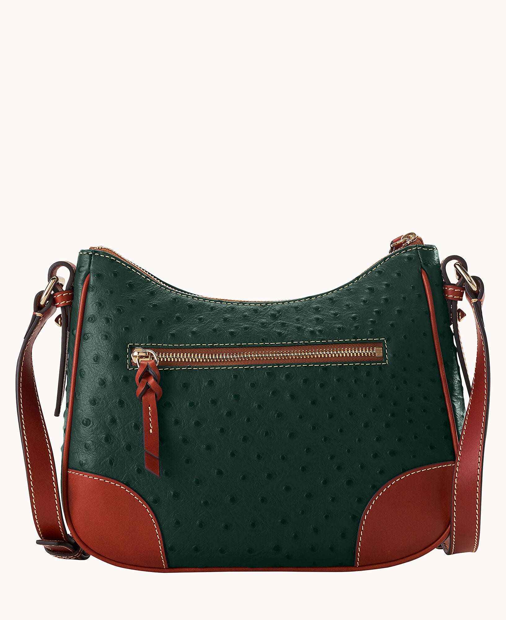 Ostrich Crossbody Hobo - Image 19