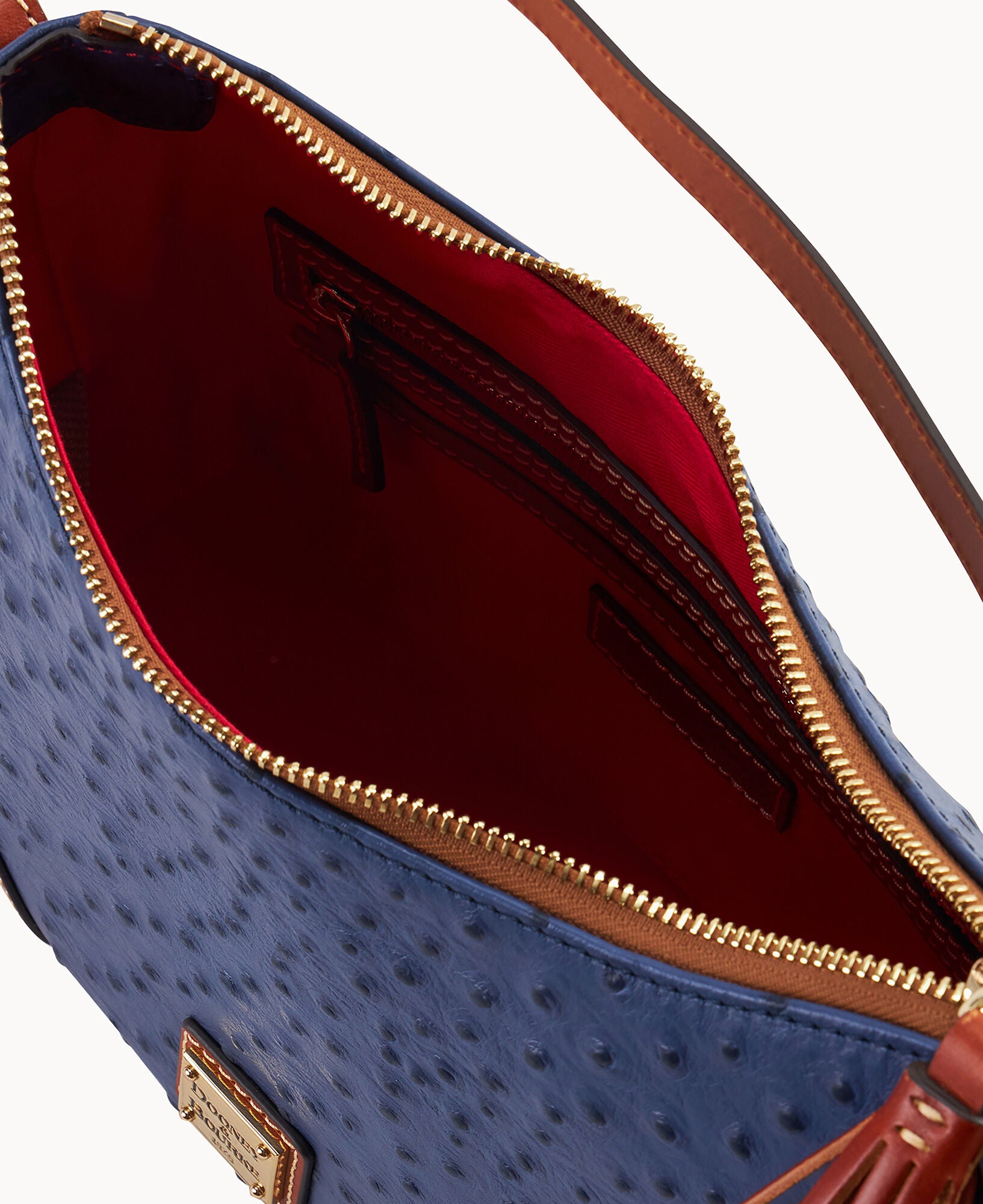 Ostrich Crossbody Hobo - Image 28