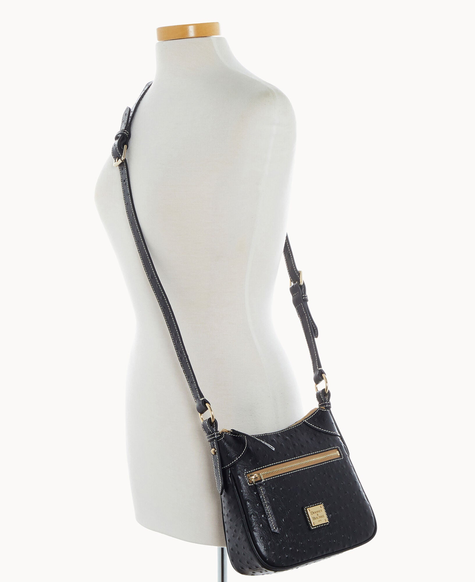 Ostrich Front Zip Crossbody - Image 16
