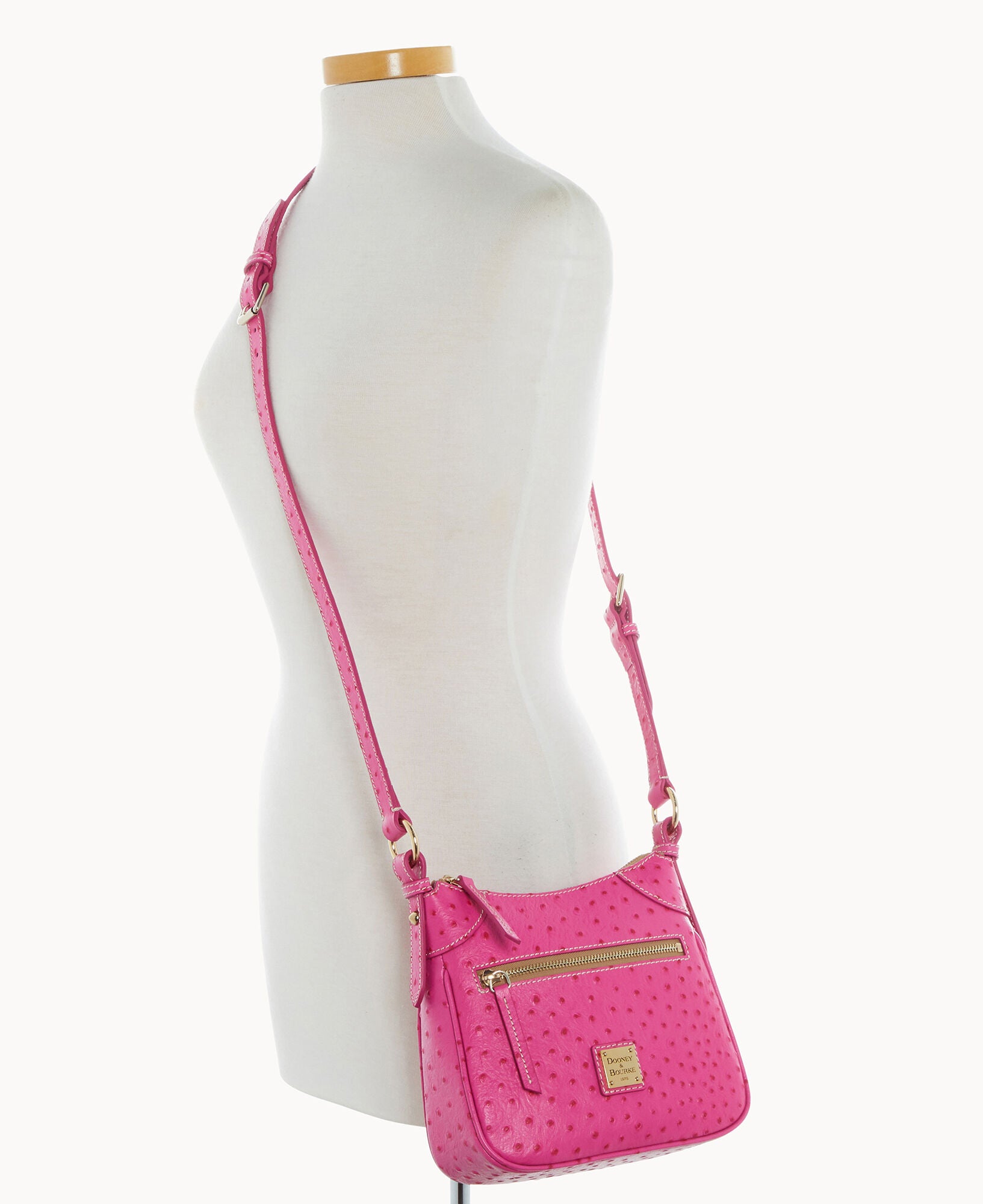 Ostrich Front Zip Crossbody - Image 8
