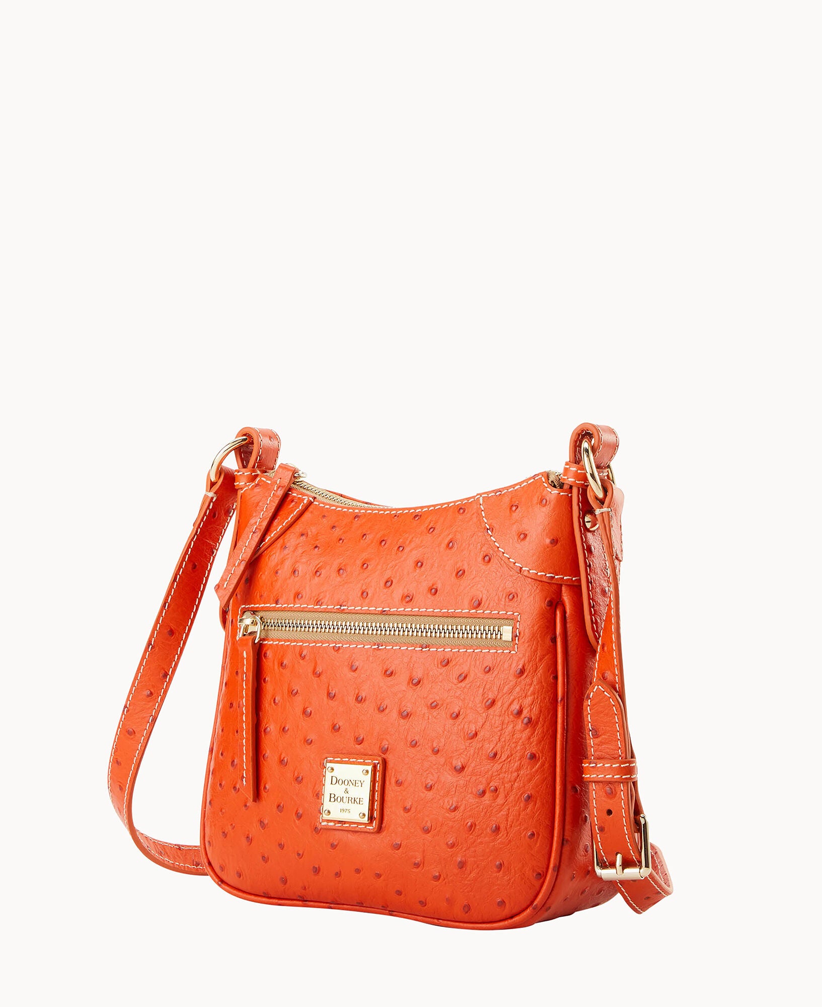 Ostrich Front Zip Crossbody - Image 10