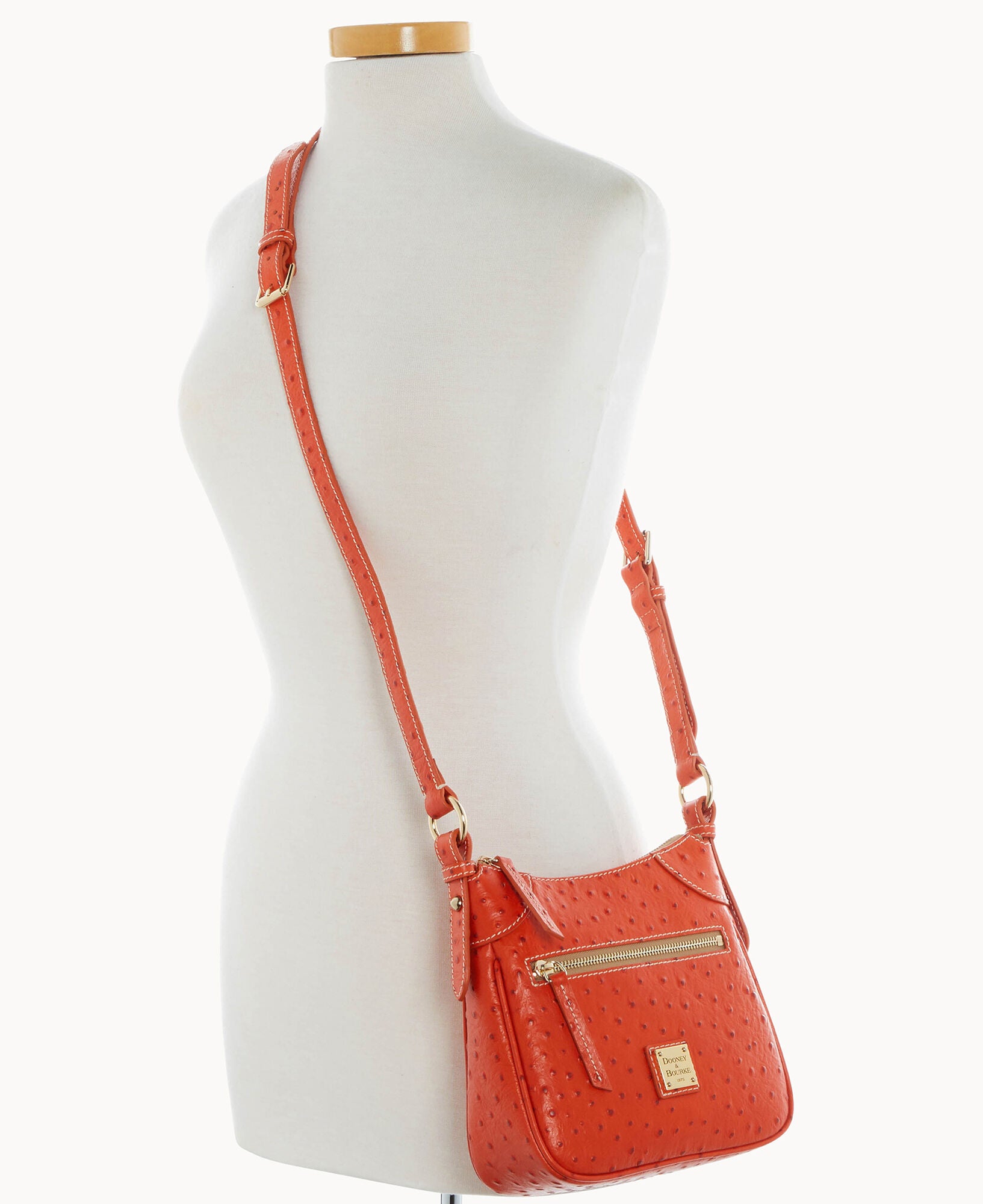Ostrich Front Zip Crossbody - Image 12