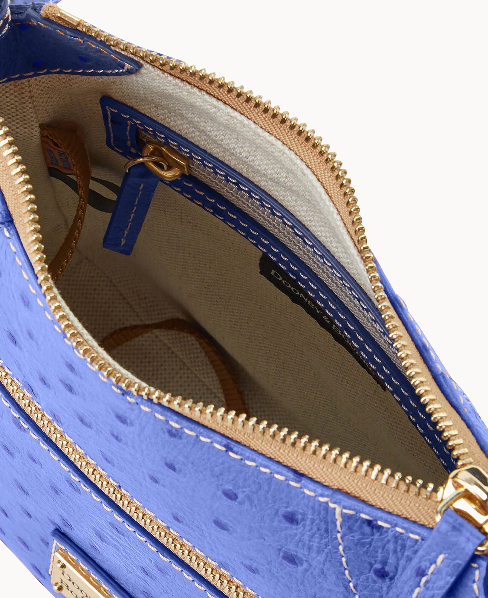 Ostrich Front Zip Crossbody - Image 3