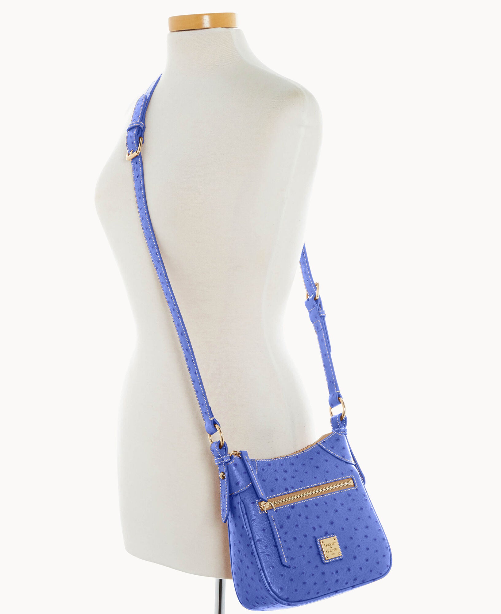Ostrich Front Zip Crossbody - Image 4