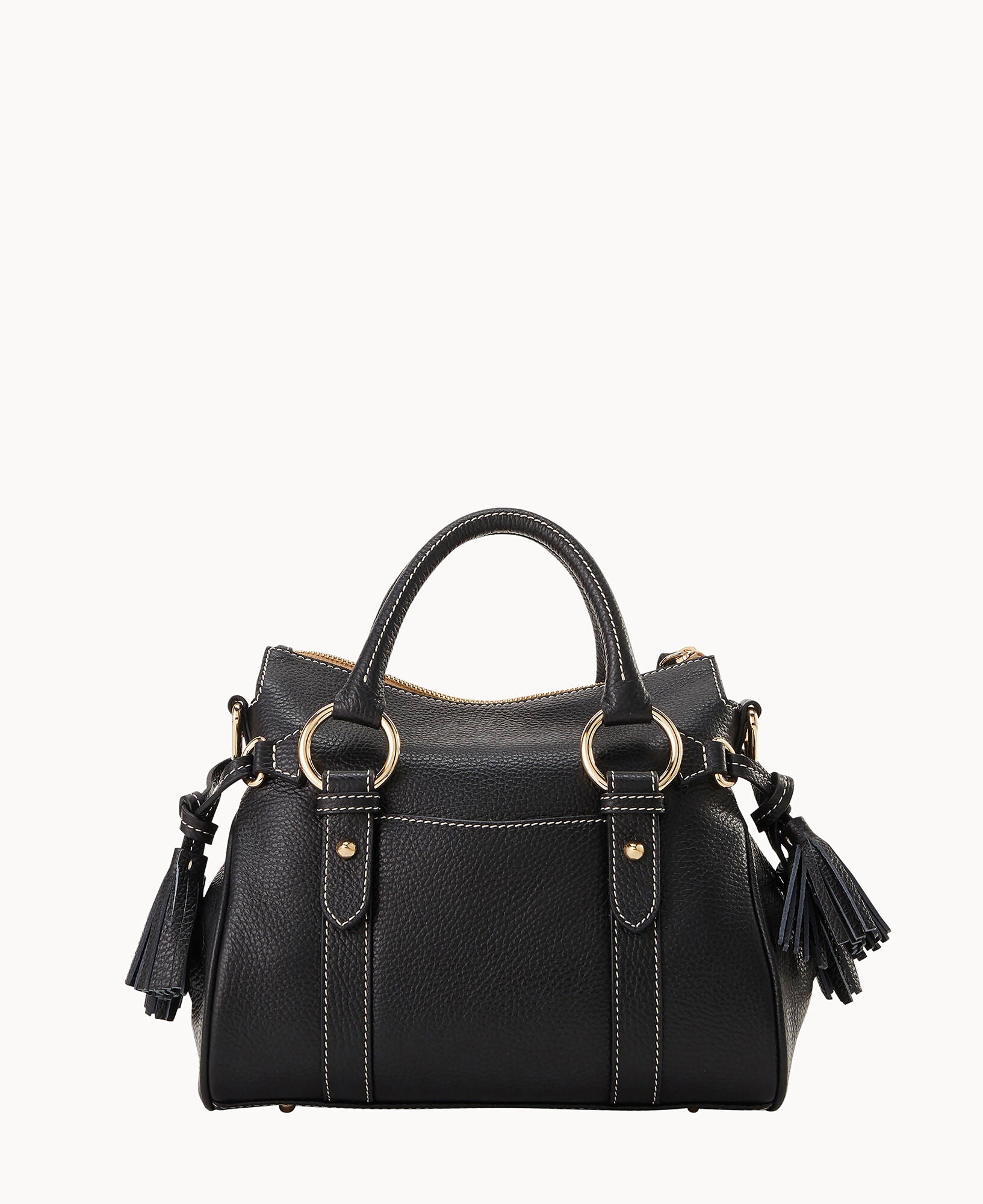 Lucca Leather Satchel With Pocket - Image 9