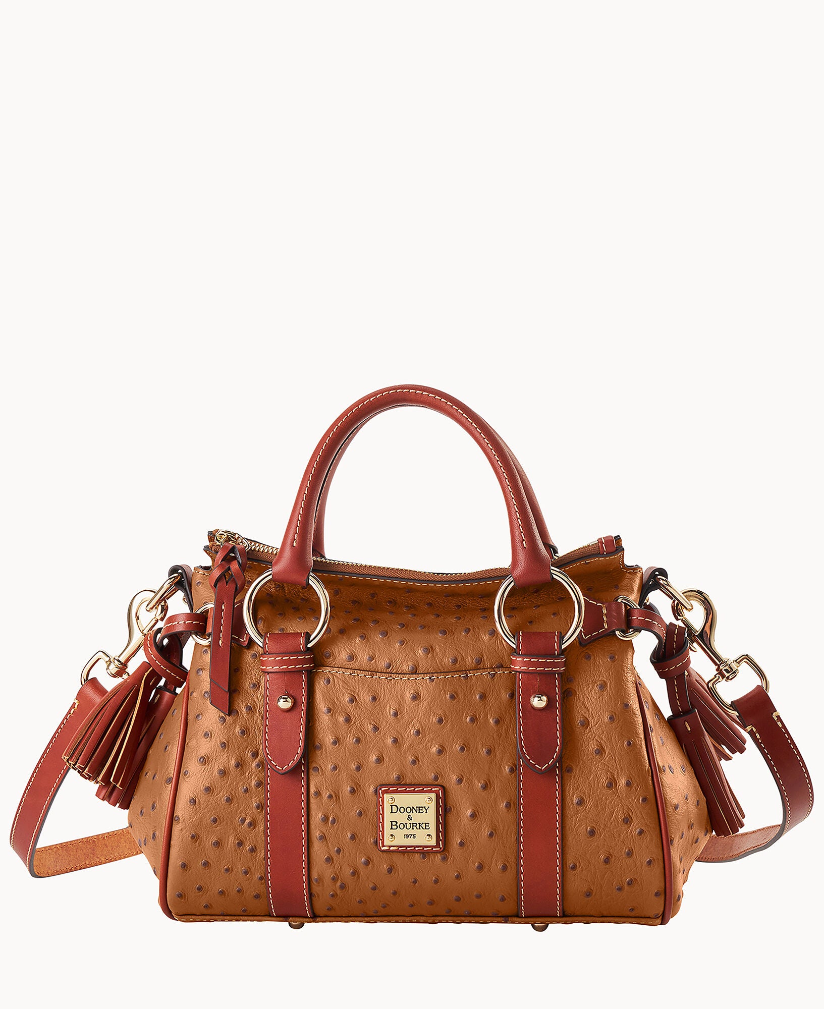 Ostrich Satchel With Pocket - Image 13