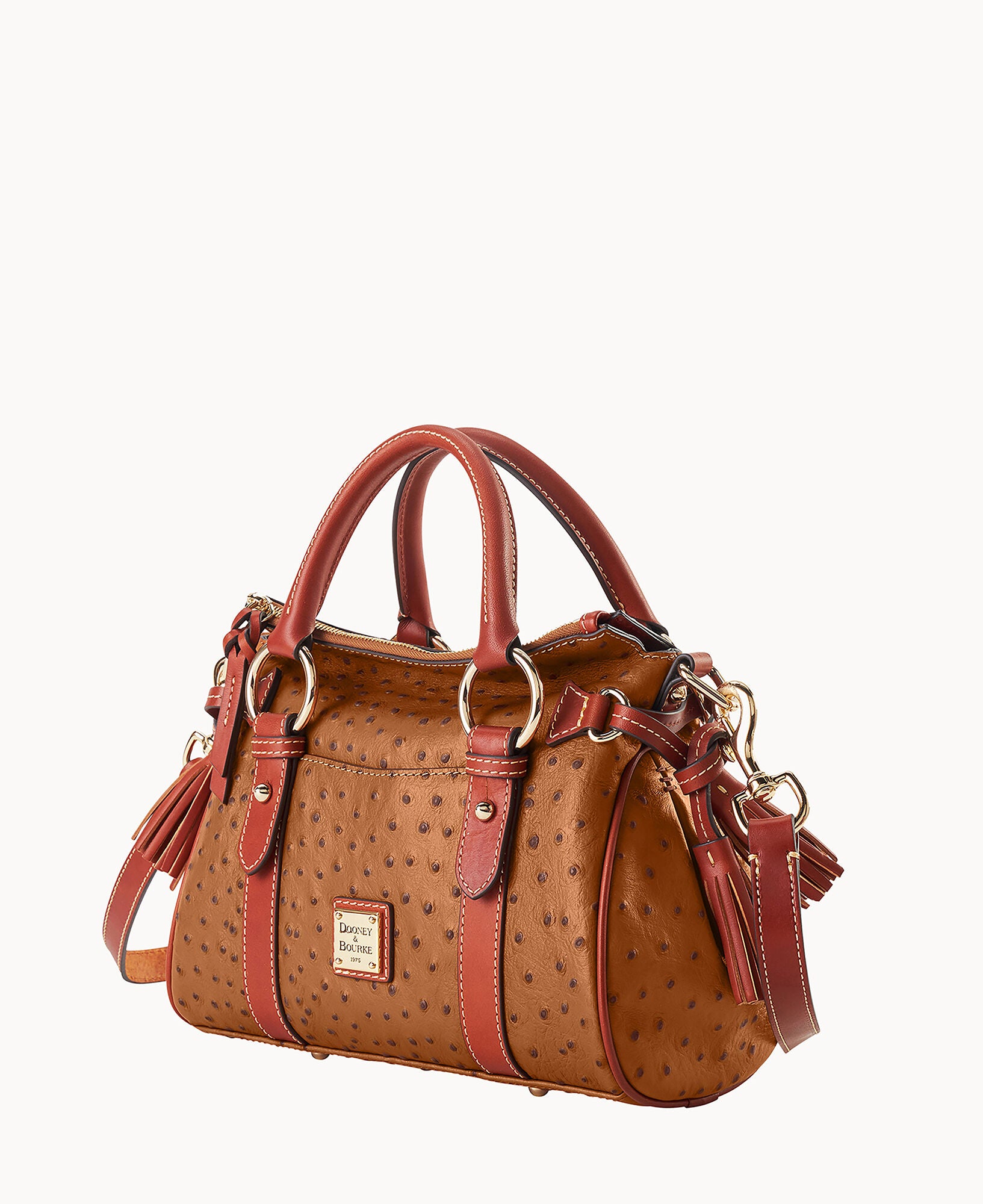 Ostrich Satchel With Pocket - Image 14