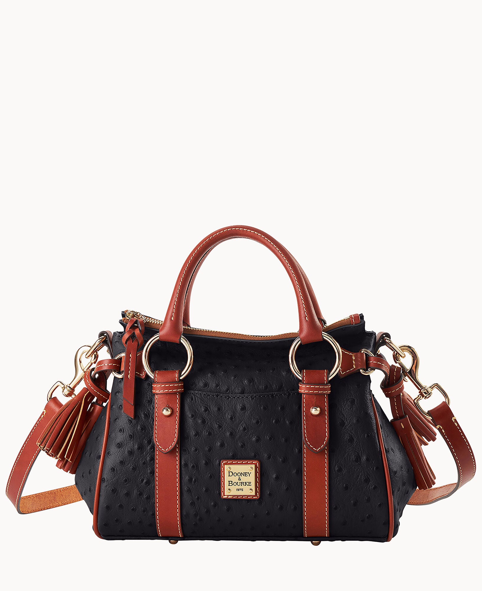 Ostrich Satchel With Pocket - Image 29
