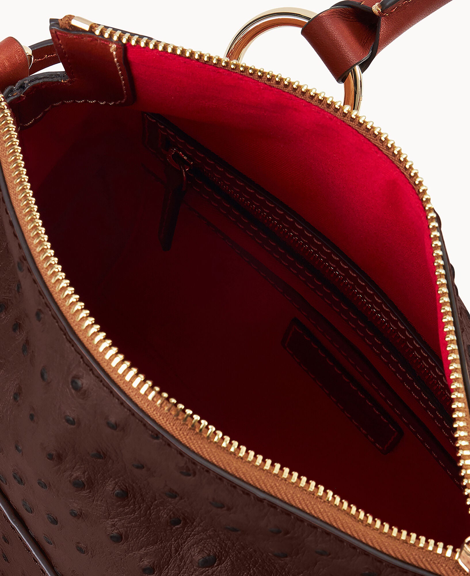 Ostrich Satchel With Pocket - Image 19