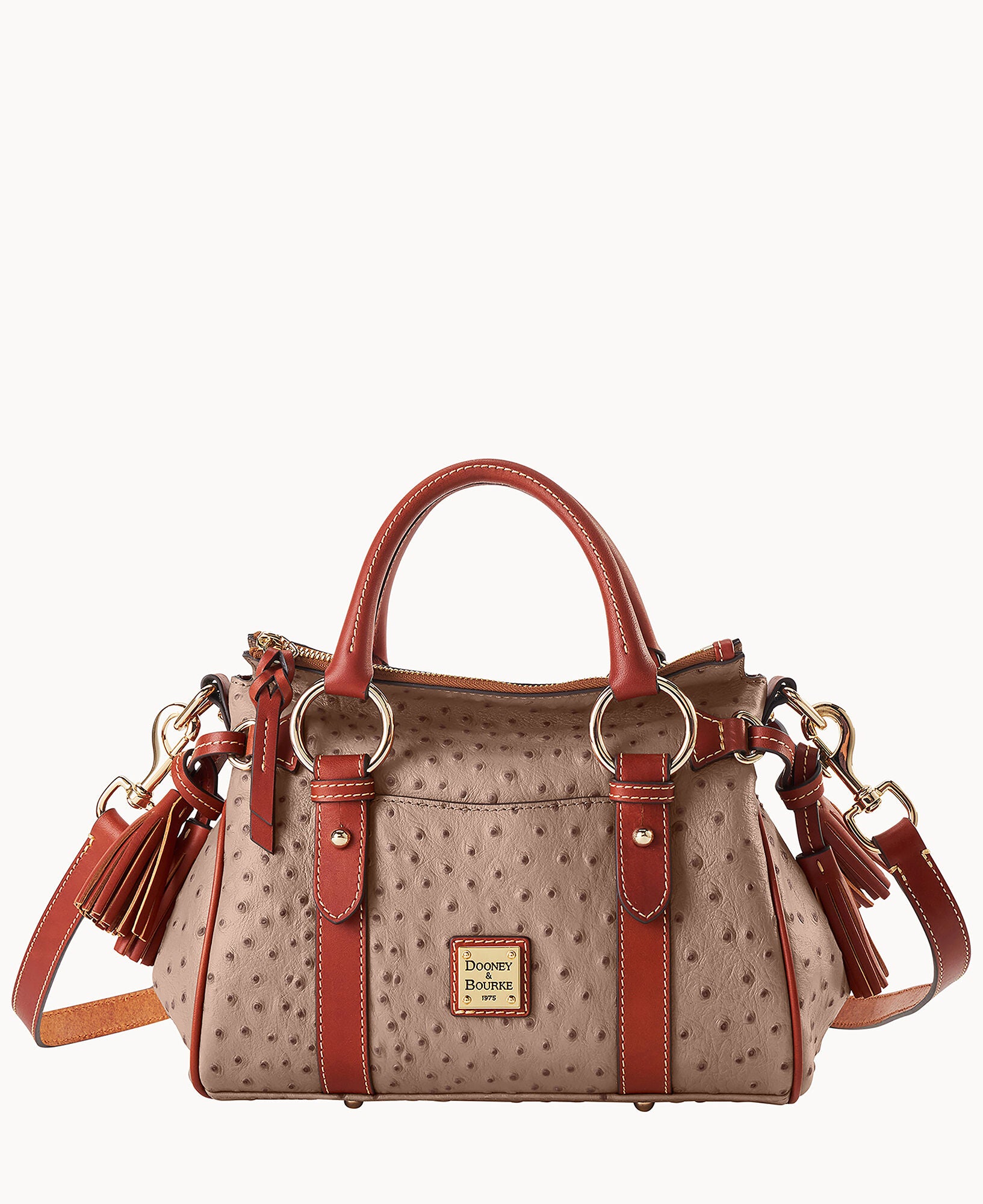 Ostrich Satchel With Pocket - Image 21