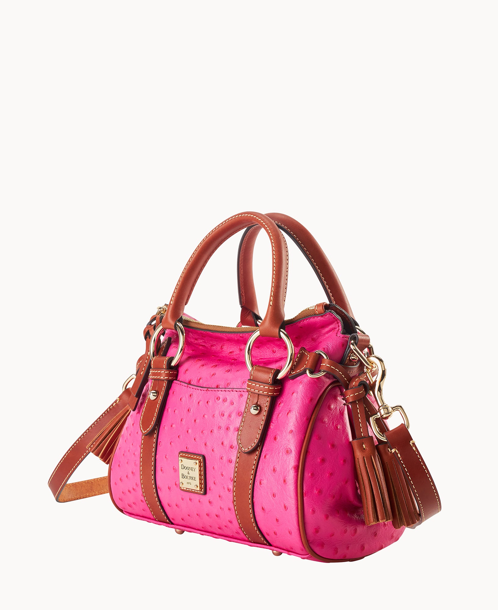 Ostrich Satchel With Pocket - Image 6