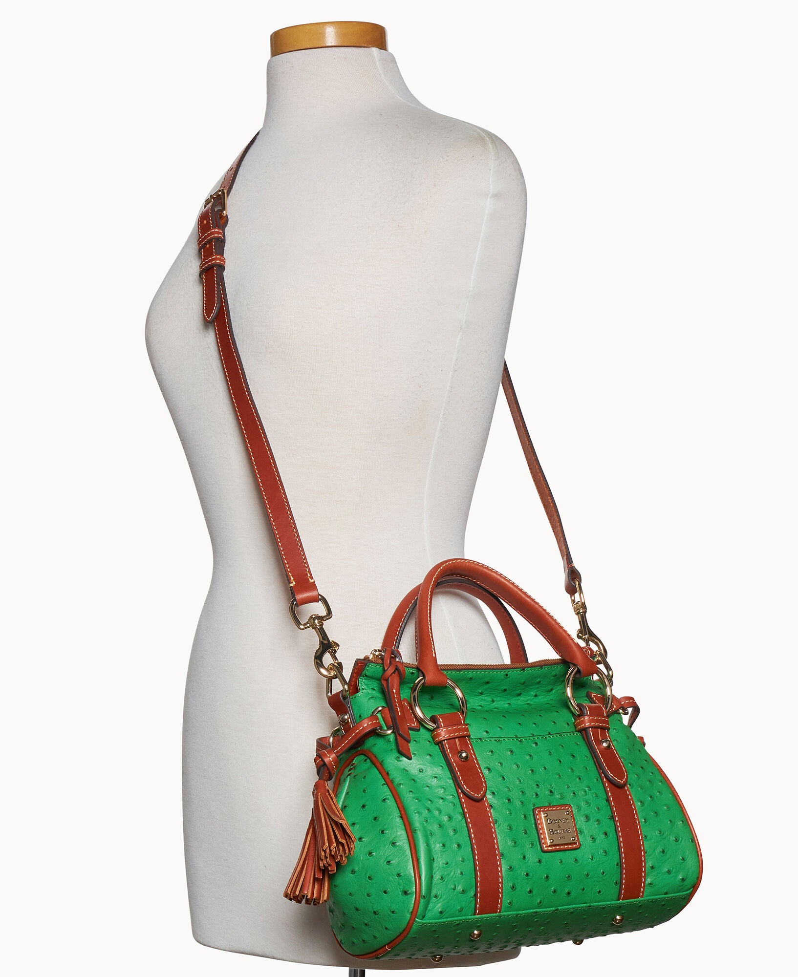 Ostrich Satchel With Pocket - Image 12