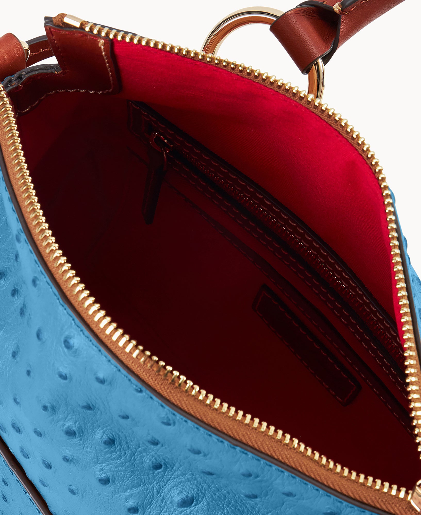 Ostrich Satchel With Pocket - Image 27