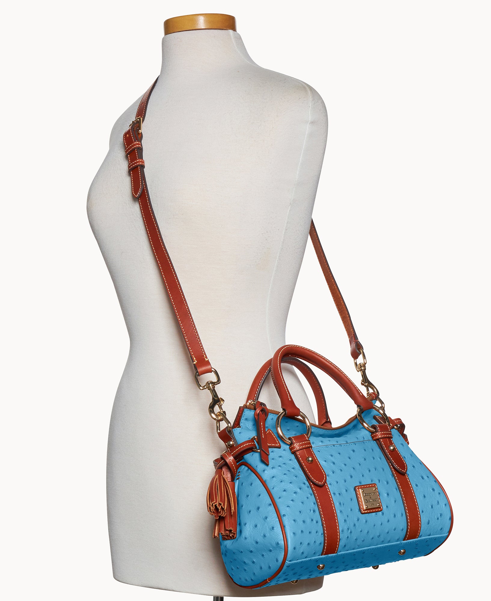 Ostrich Satchel With Pocket - Image 28