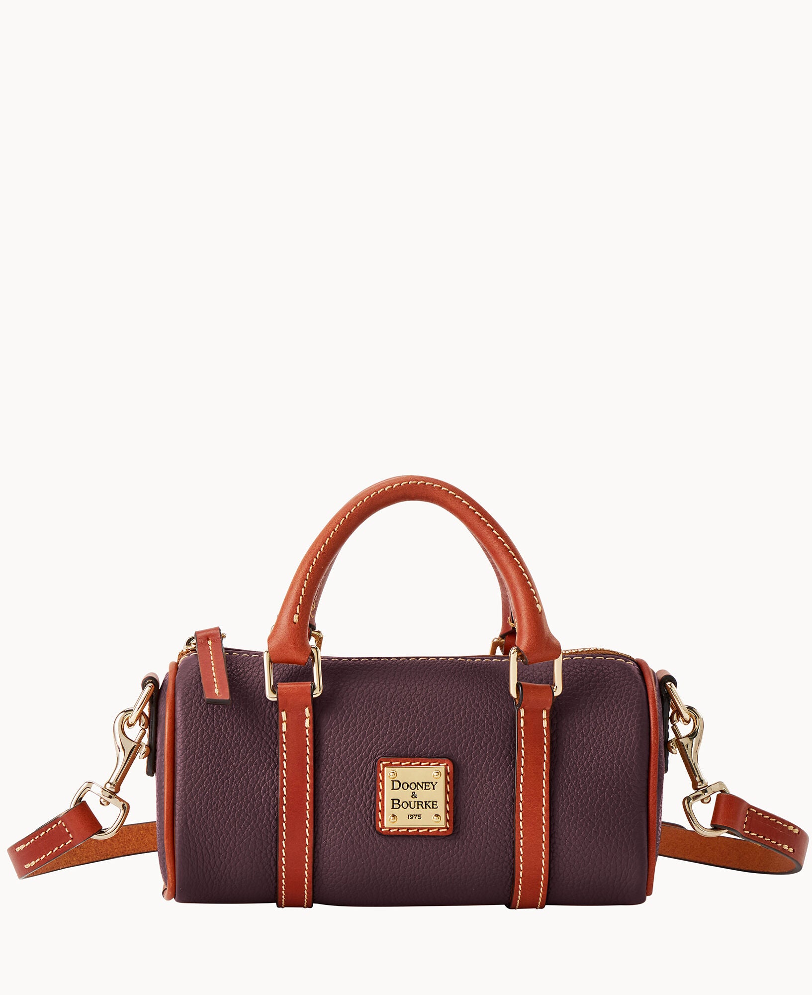 Pebble Grain Crossbody Barrel Satchel 20 - Image 9