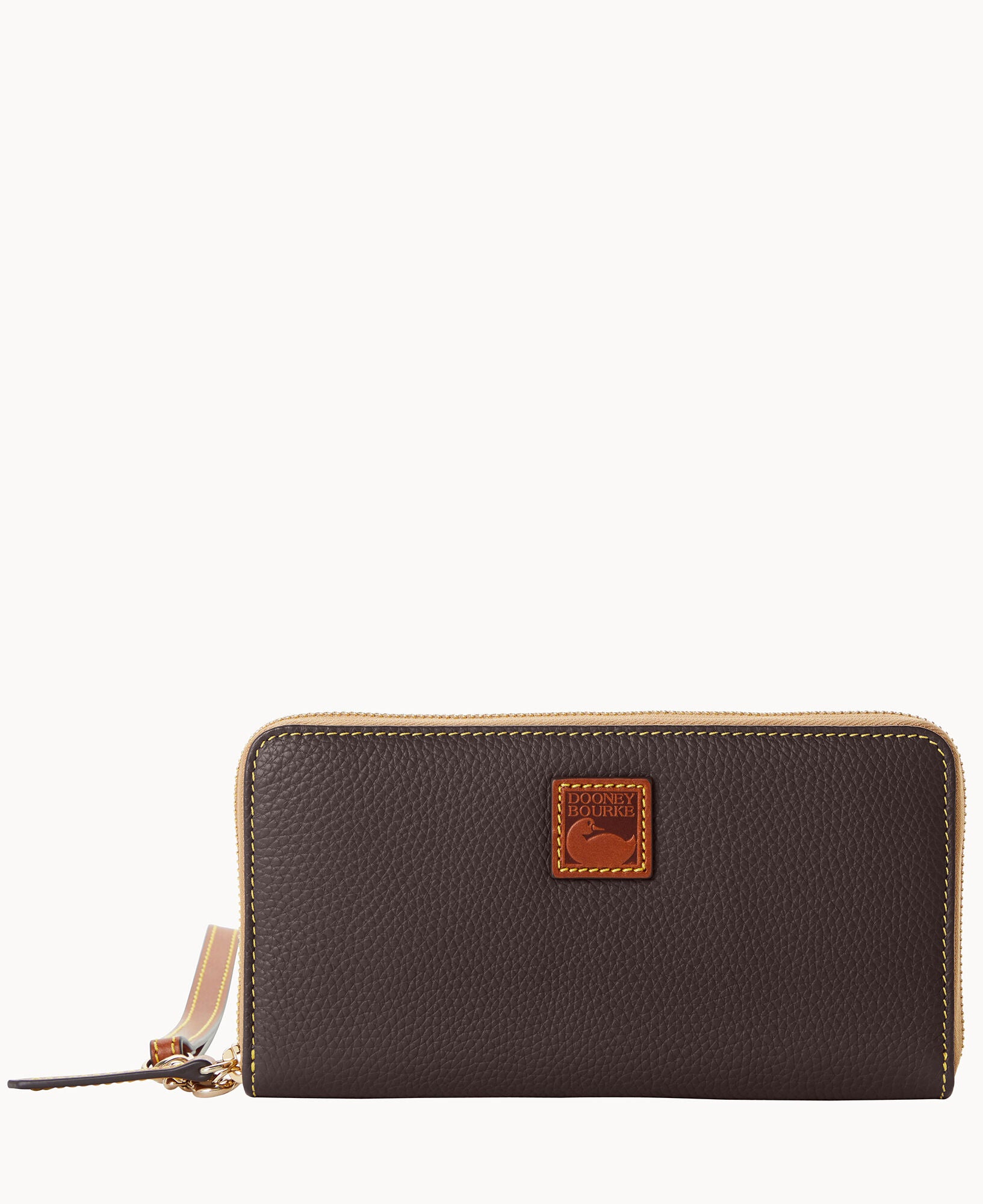 Pebble Grain Large Zip Around Wristlet - Image 10