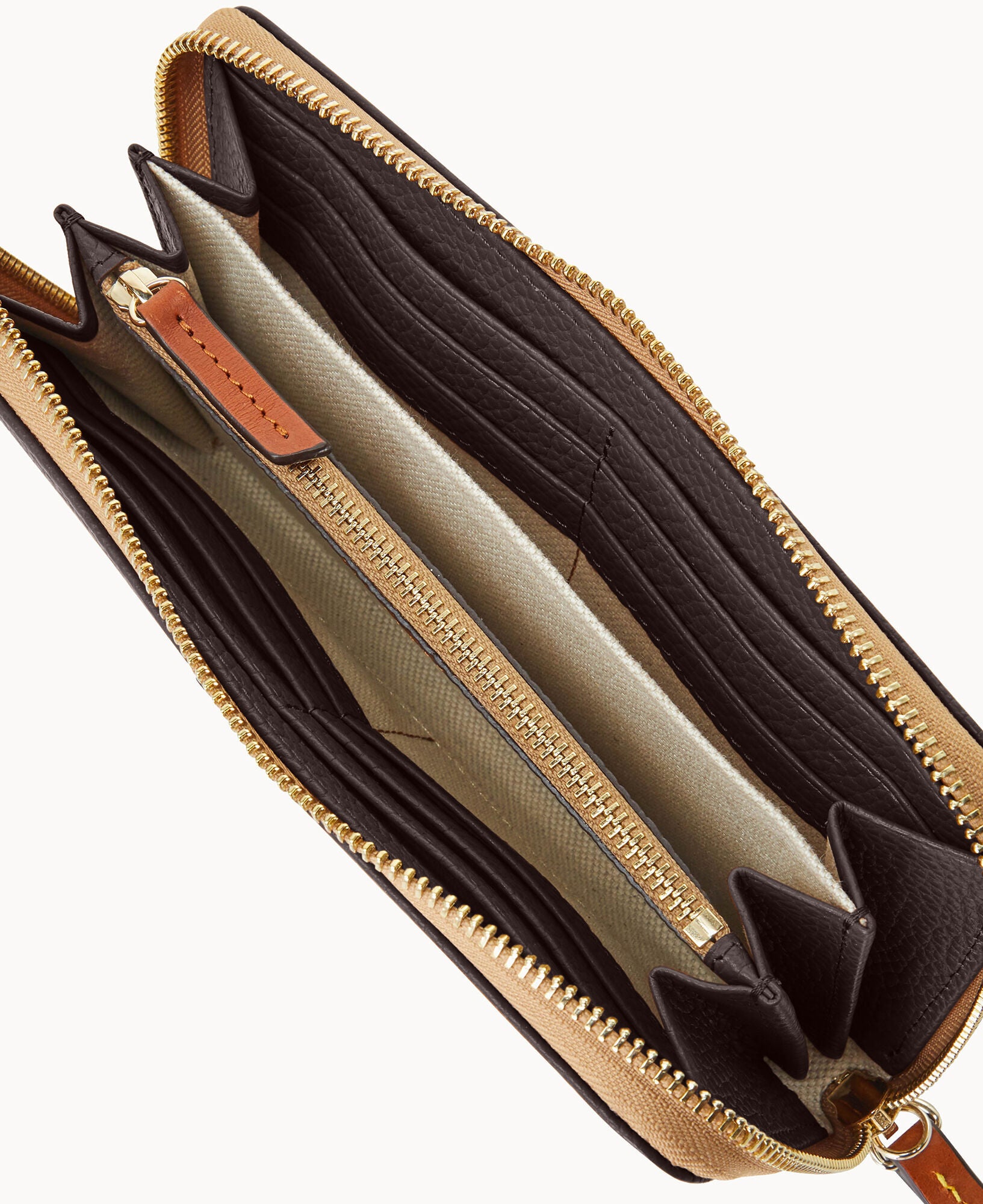 Pebble Grain Large Zip Around Wristlet - Image 12