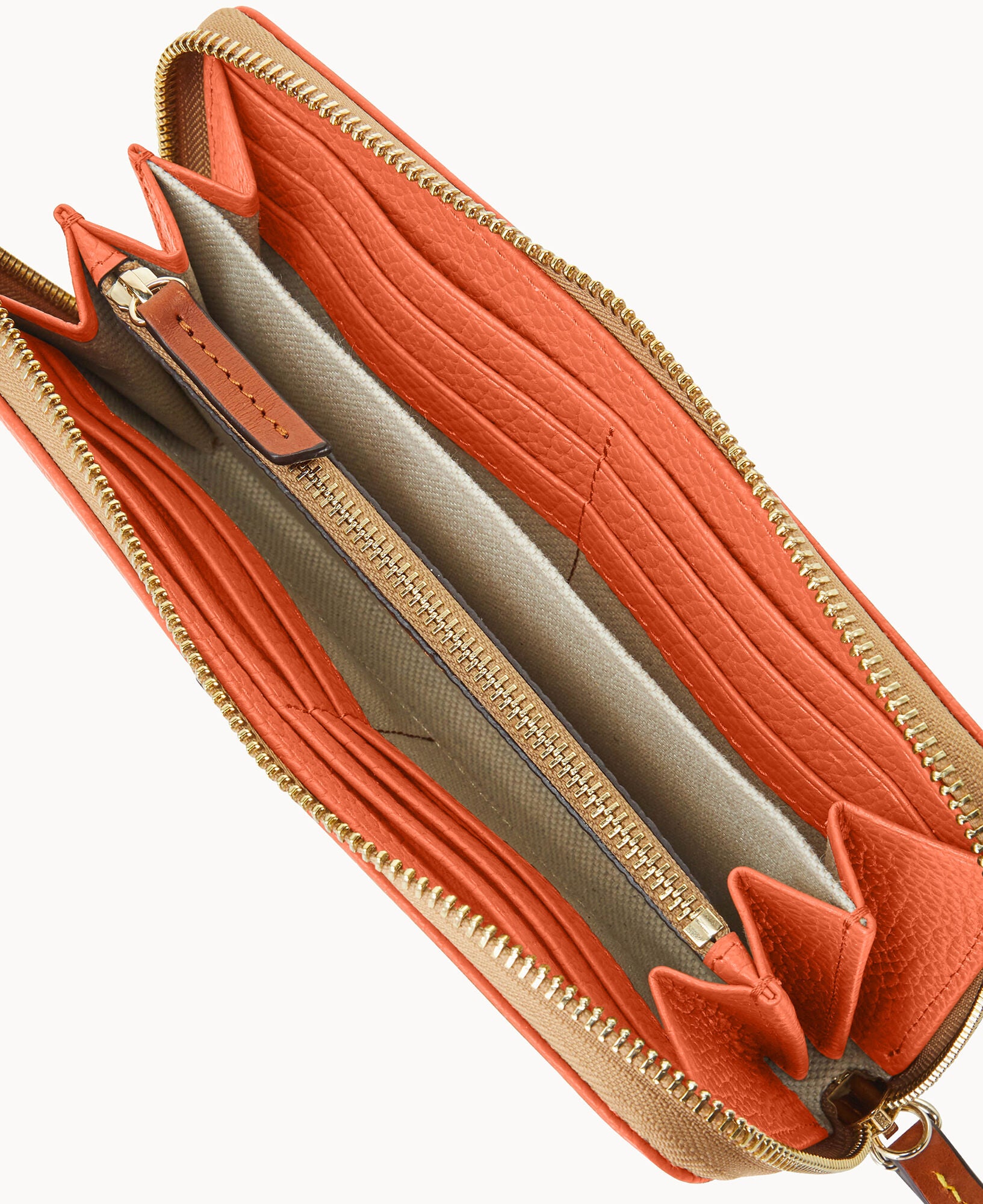 Pebble Grain Large Zip Around Wristlet - Image 27